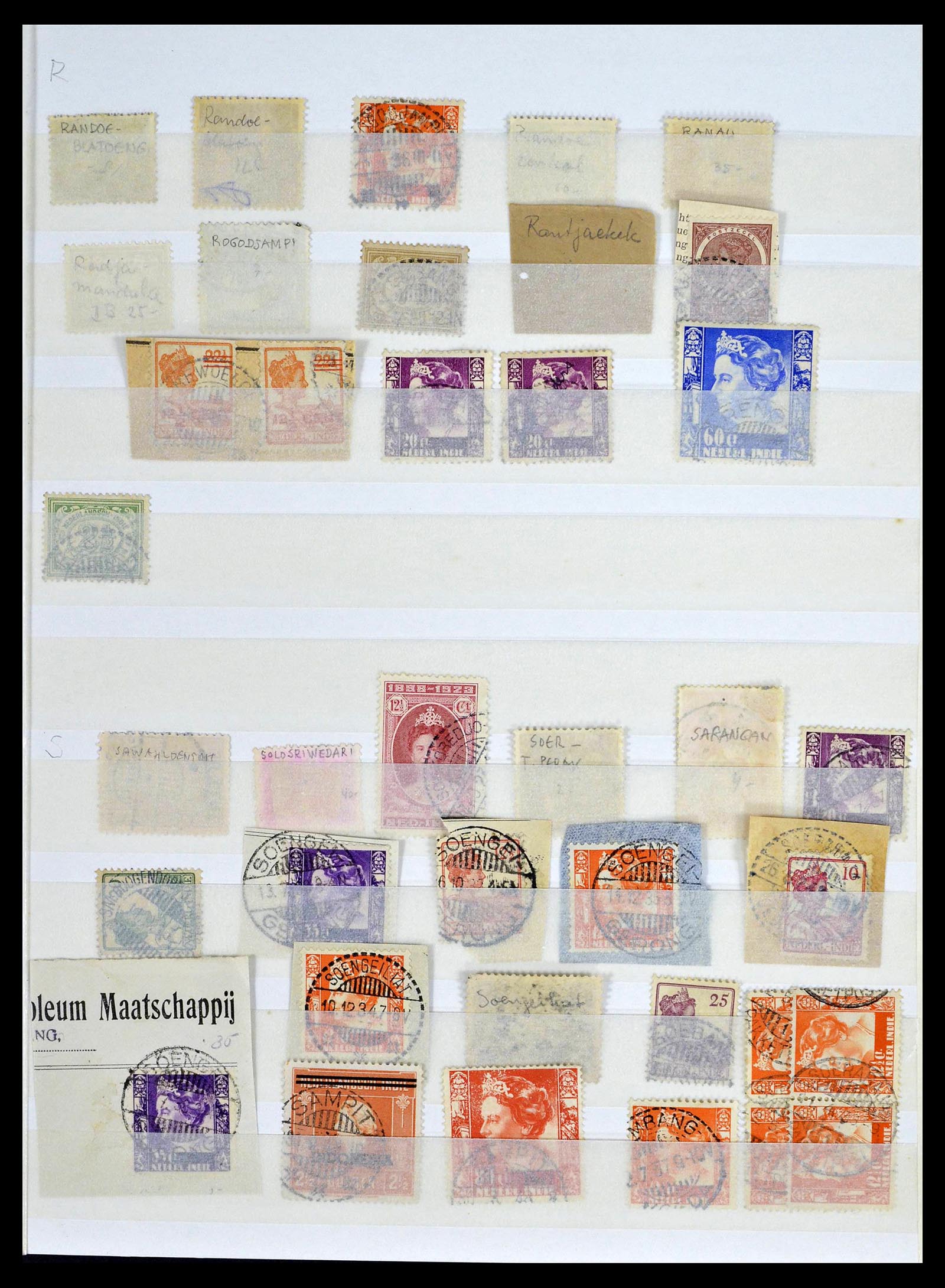 38783 0288 - Stamp collection 38783 Dutch east Indies cancels 1870-1948.