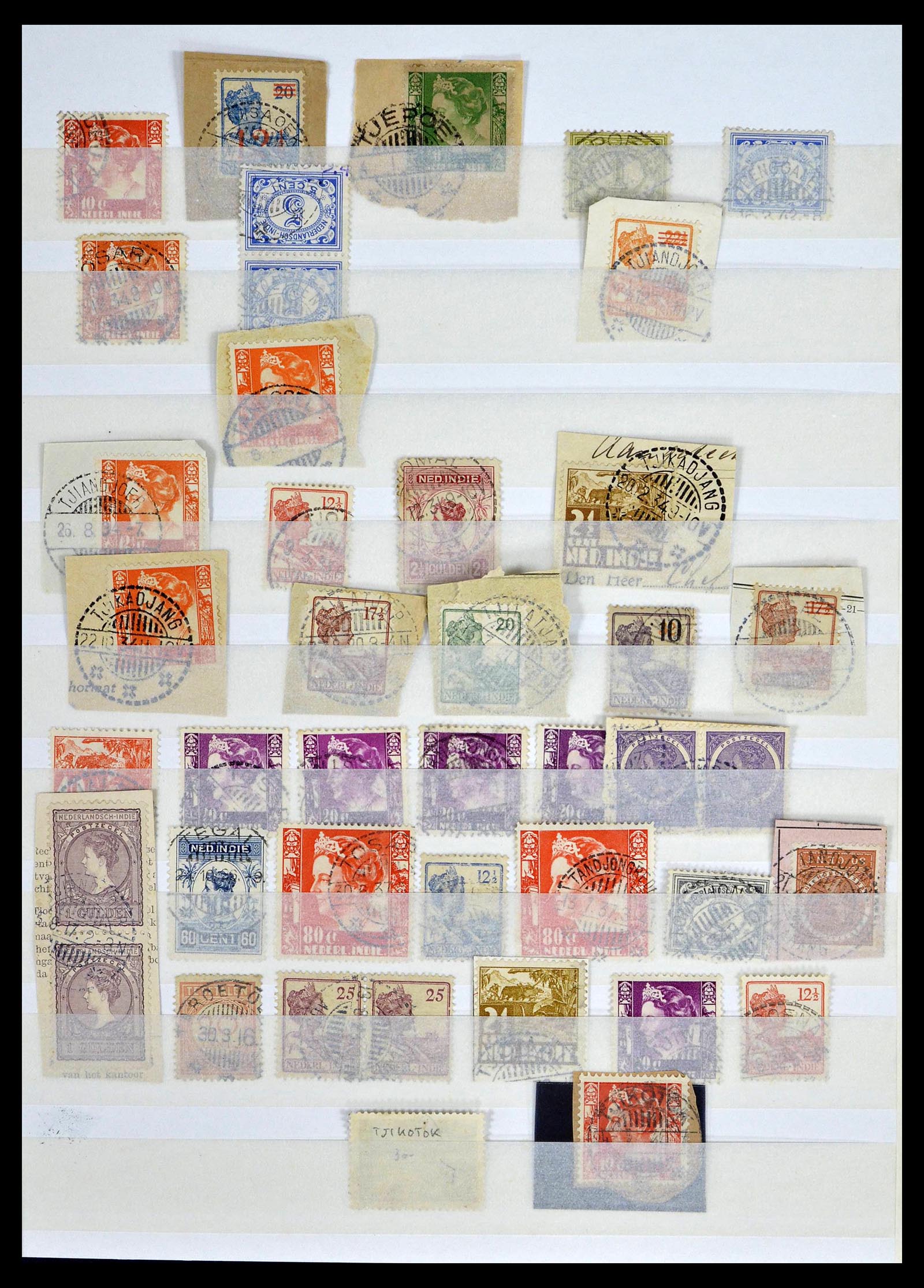 38783 0290 - Stamp collection 38783 Dutch east Indies cancels 1870-1948.