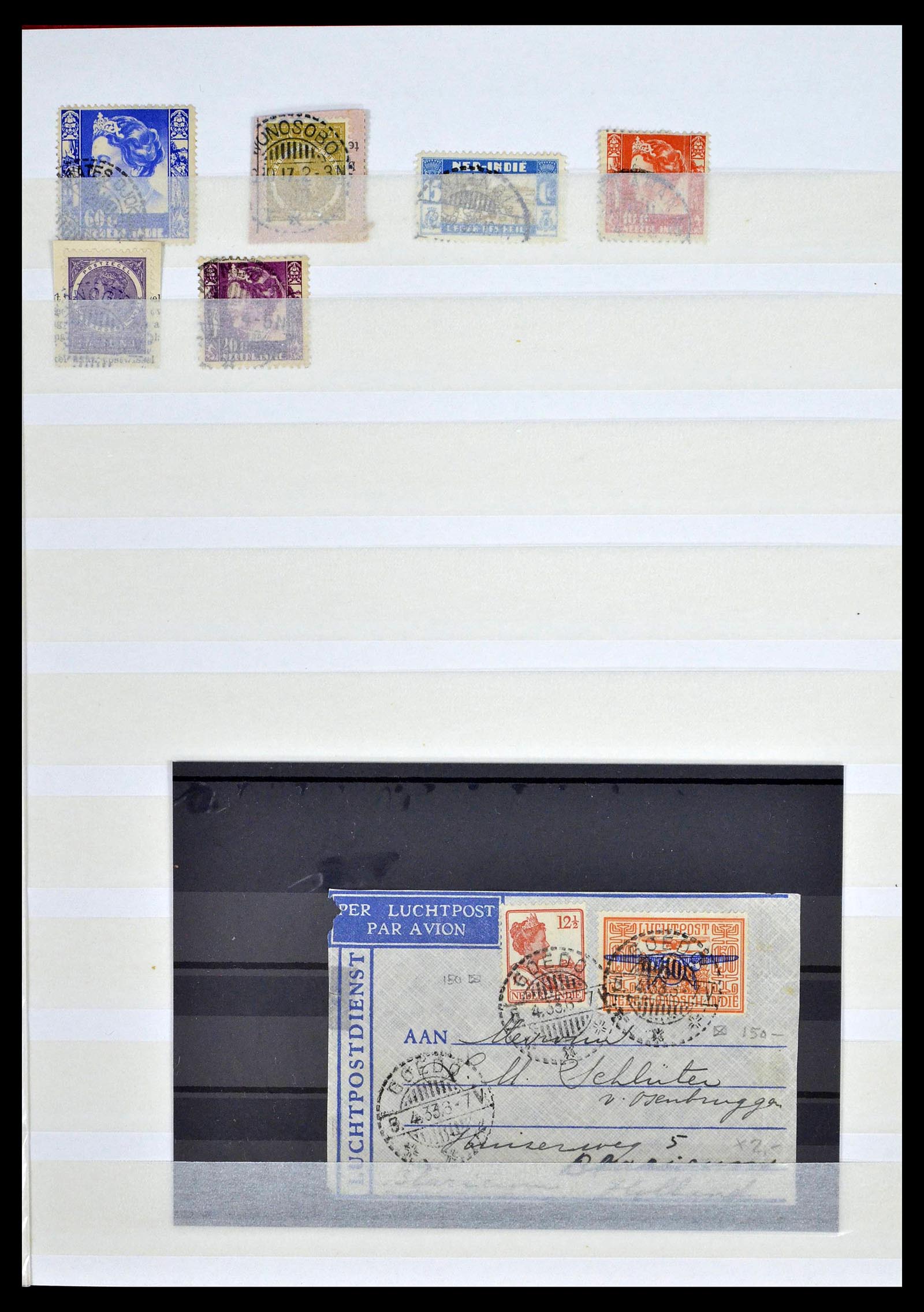 38783 0292 - Stamp collection 38783 Dutch east Indies cancels 1870-1948.