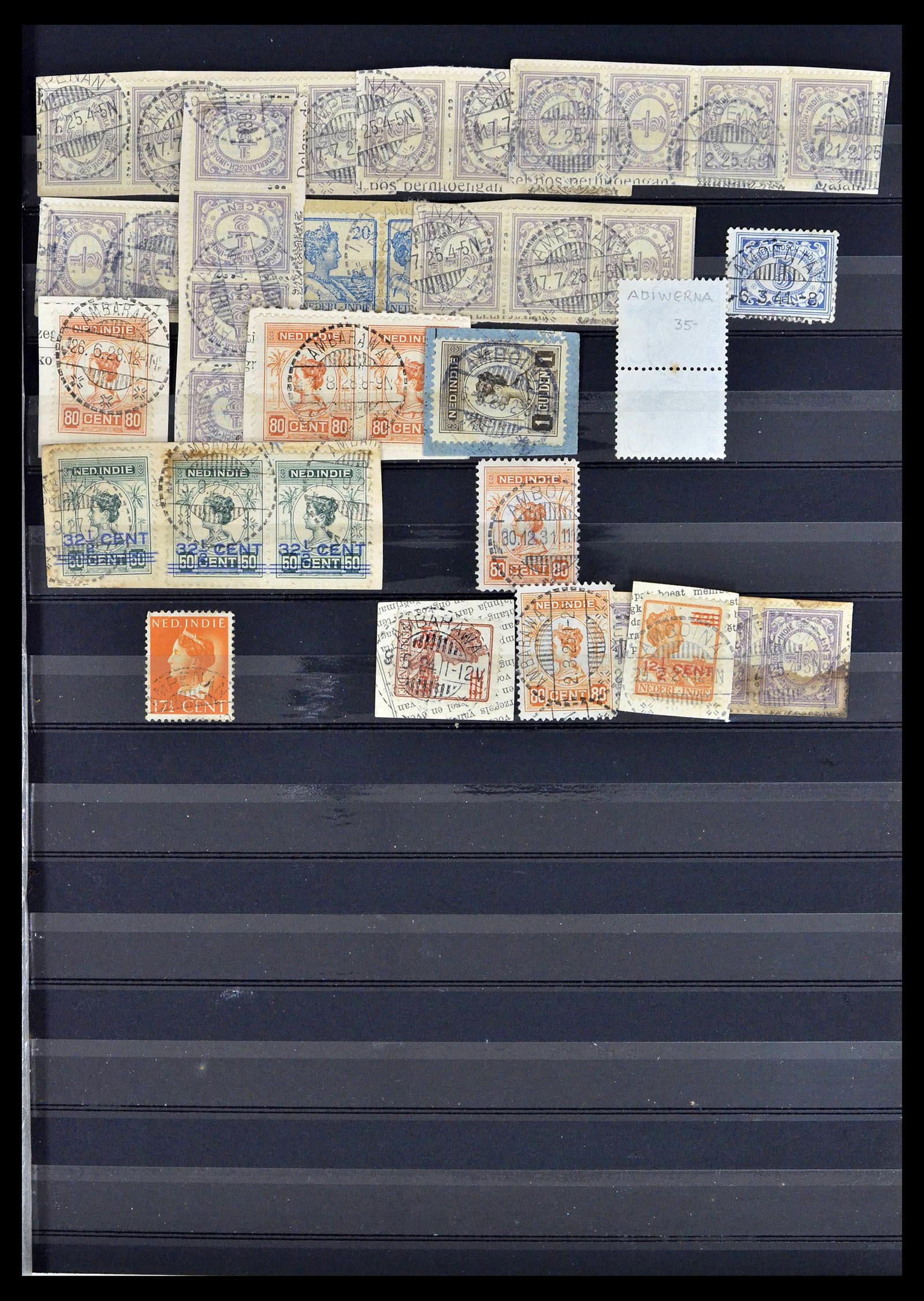 38783 0294 - Stamp collection 38783 Dutch east Indies cancels 1870-1948.