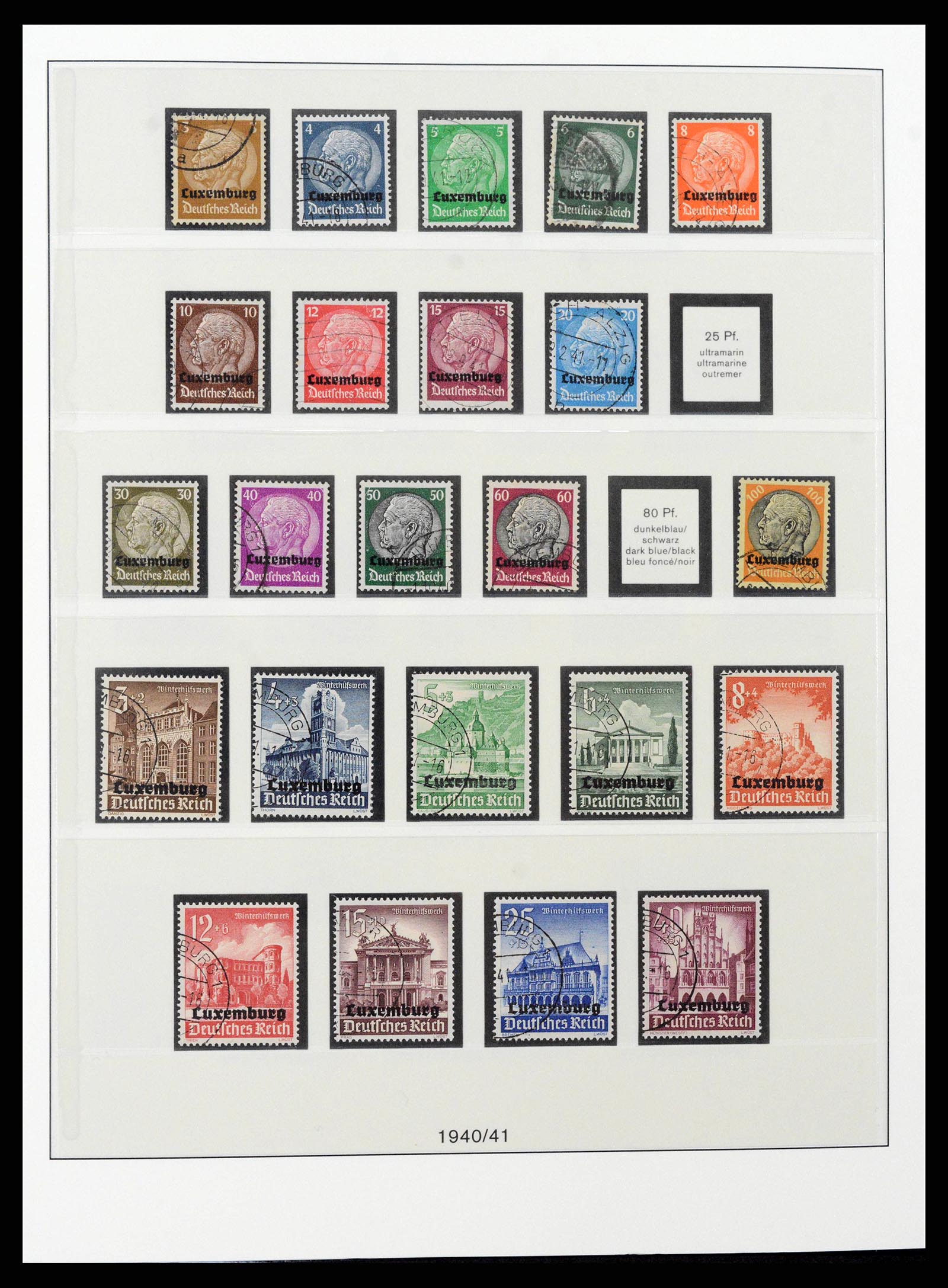 38785 0010 - Postzegelverzameling 38785 Duitse bezettingen WO II 1938-1945.