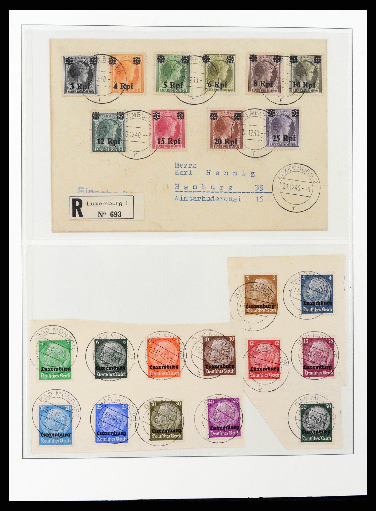 38785 0012 - Postzegelverzameling 38785 Duitse bezettingen WO II 1938-1945.