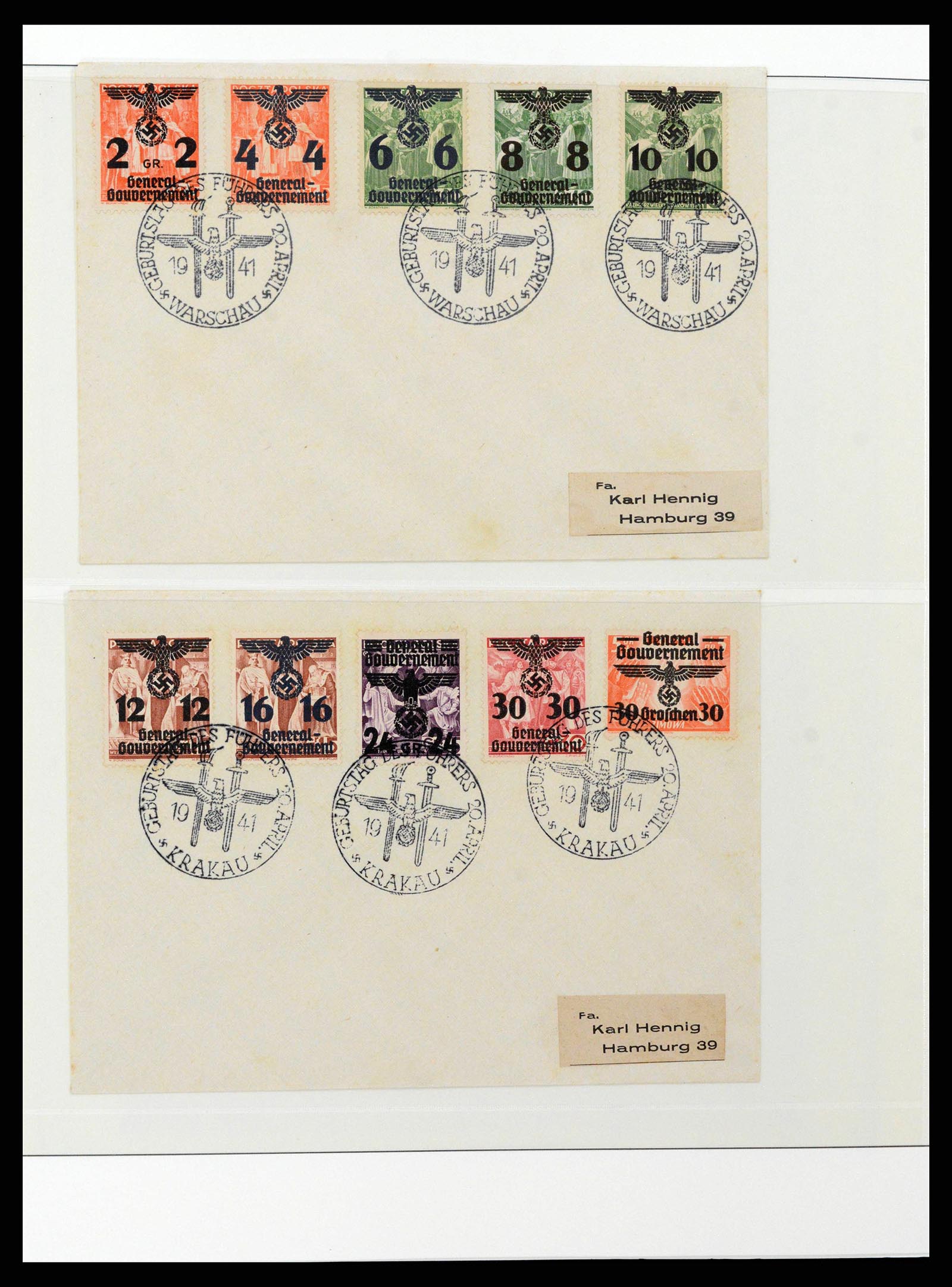 38785 0018 - Postzegelverzameling 38785 Duitse bezettingen WO II 1938-1945.