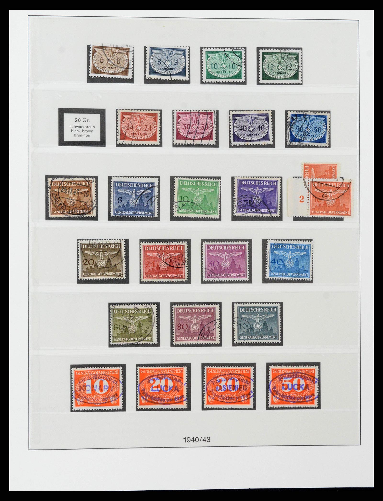 38785 0029 - Stamp collection 38785 German occupations WW II 1938-1945.