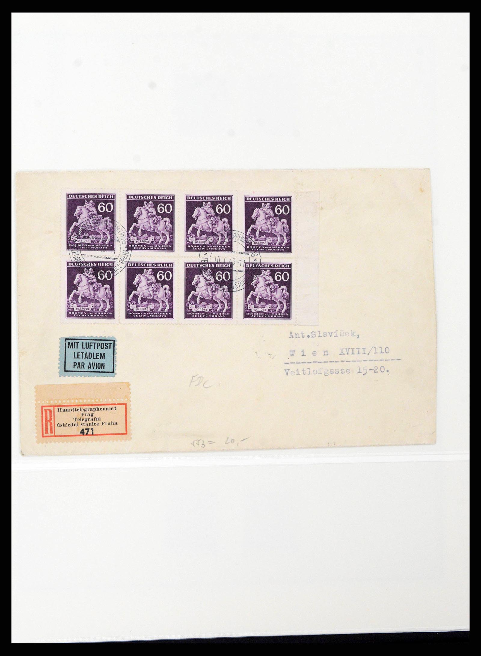 38785 0102 - Stamp collection 38785 German occupations WW II 1938-1945.
