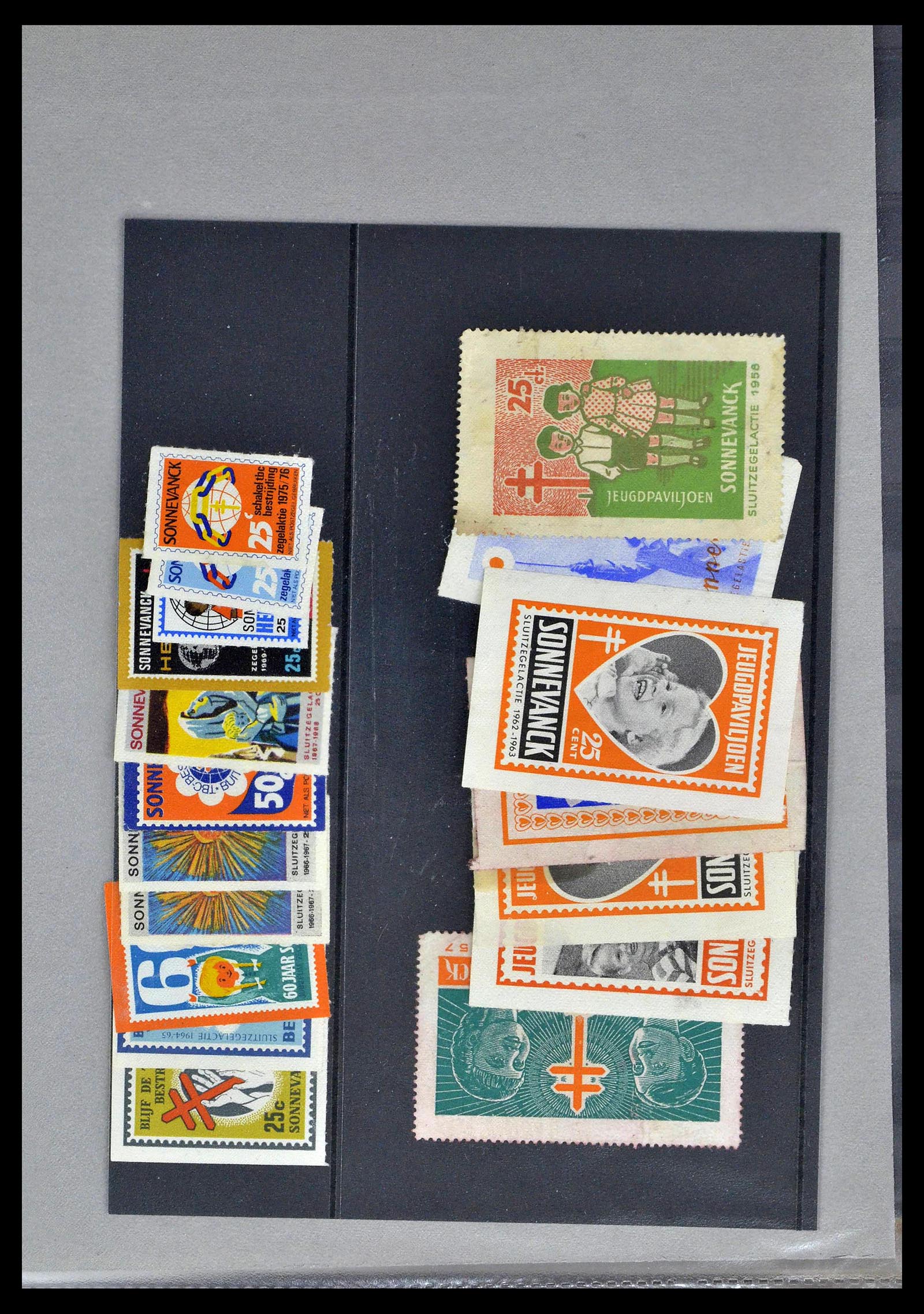 38786 0003 - Postzegelverzameling 38786 Nederland tuberculose 1906-2006.