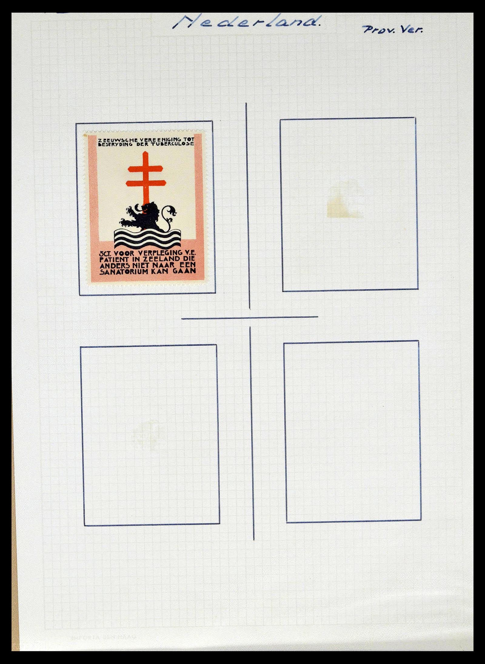 38786 0005 - Postzegelverzameling 38786 Nederland tuberculose 1906-2006.