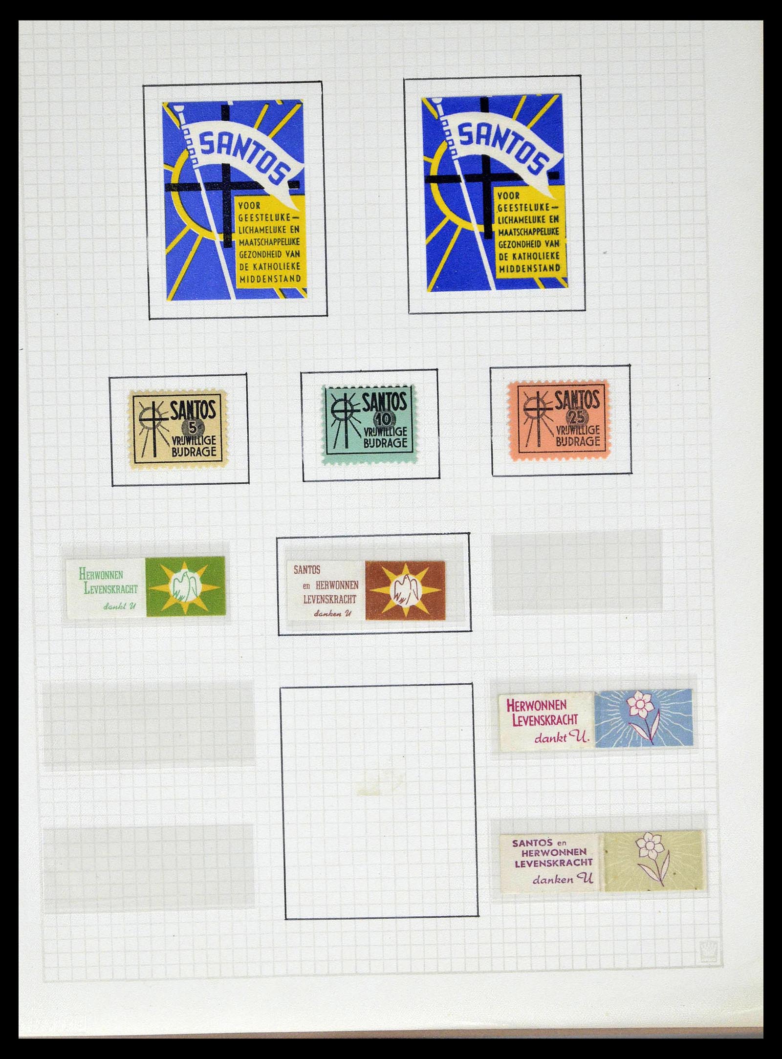 38786 0010 - Postzegelverzameling 38786 Nederland tuberculose 1906-2006.