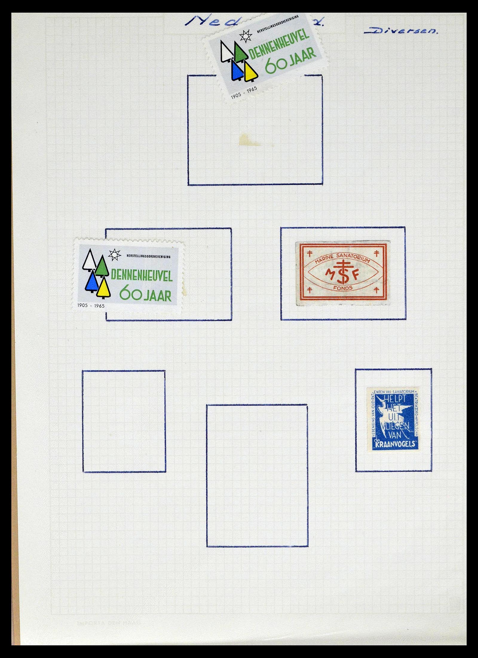 38786 0013 - Stamp collection 38786 Netherlands tuberculosis 1906-2006.