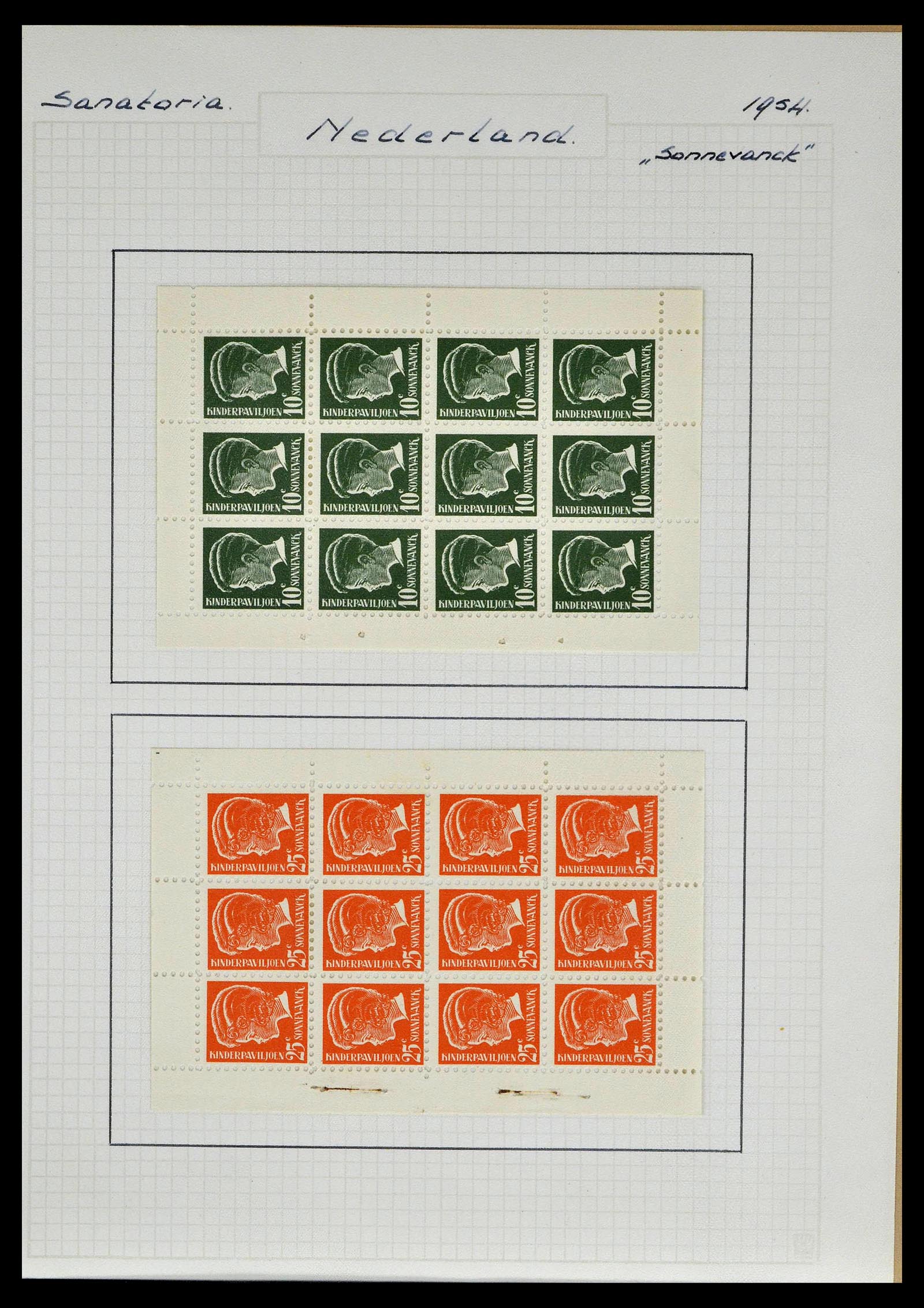 38786 0030 - Stamp collection 38786 Netherlands tuberculosis 1906-2006.