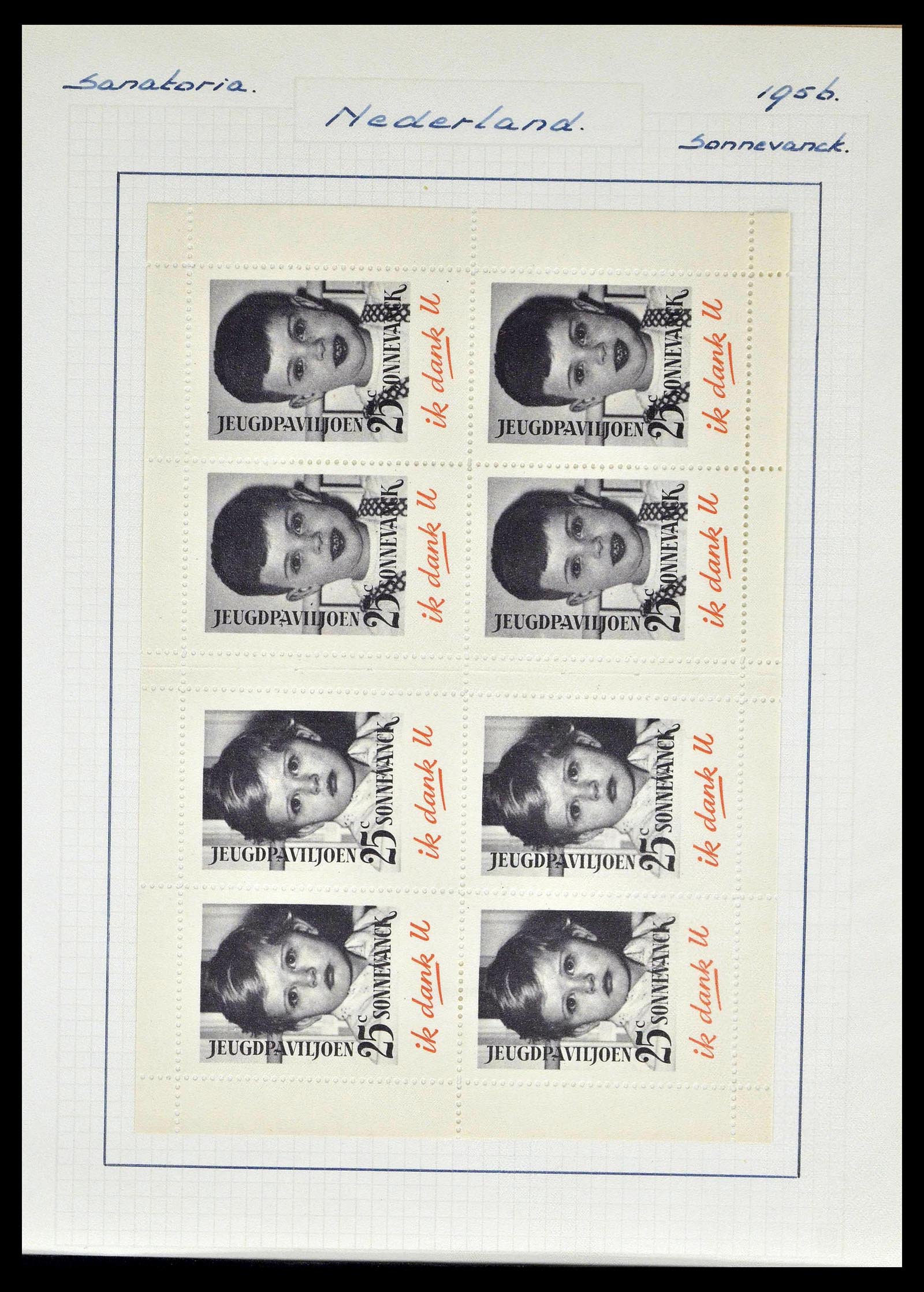 38786 0031 - Stamp collection 38786 Netherlands tuberculosis 1906-2006.