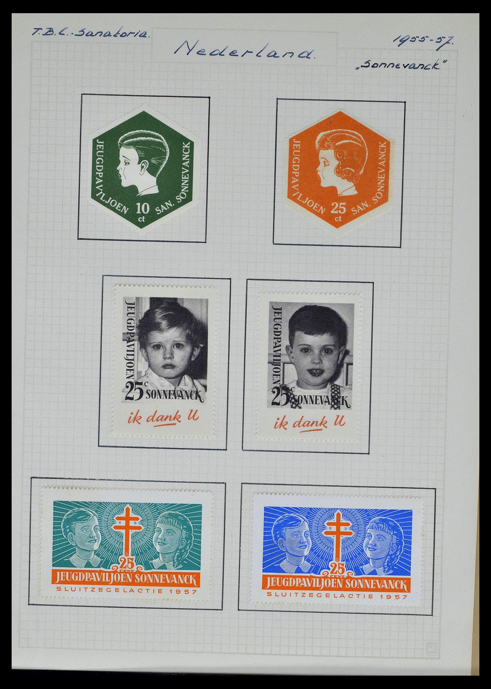 38786 0032 - Stamp collection 38786 Netherlands tuberculosis 1906-2006.
