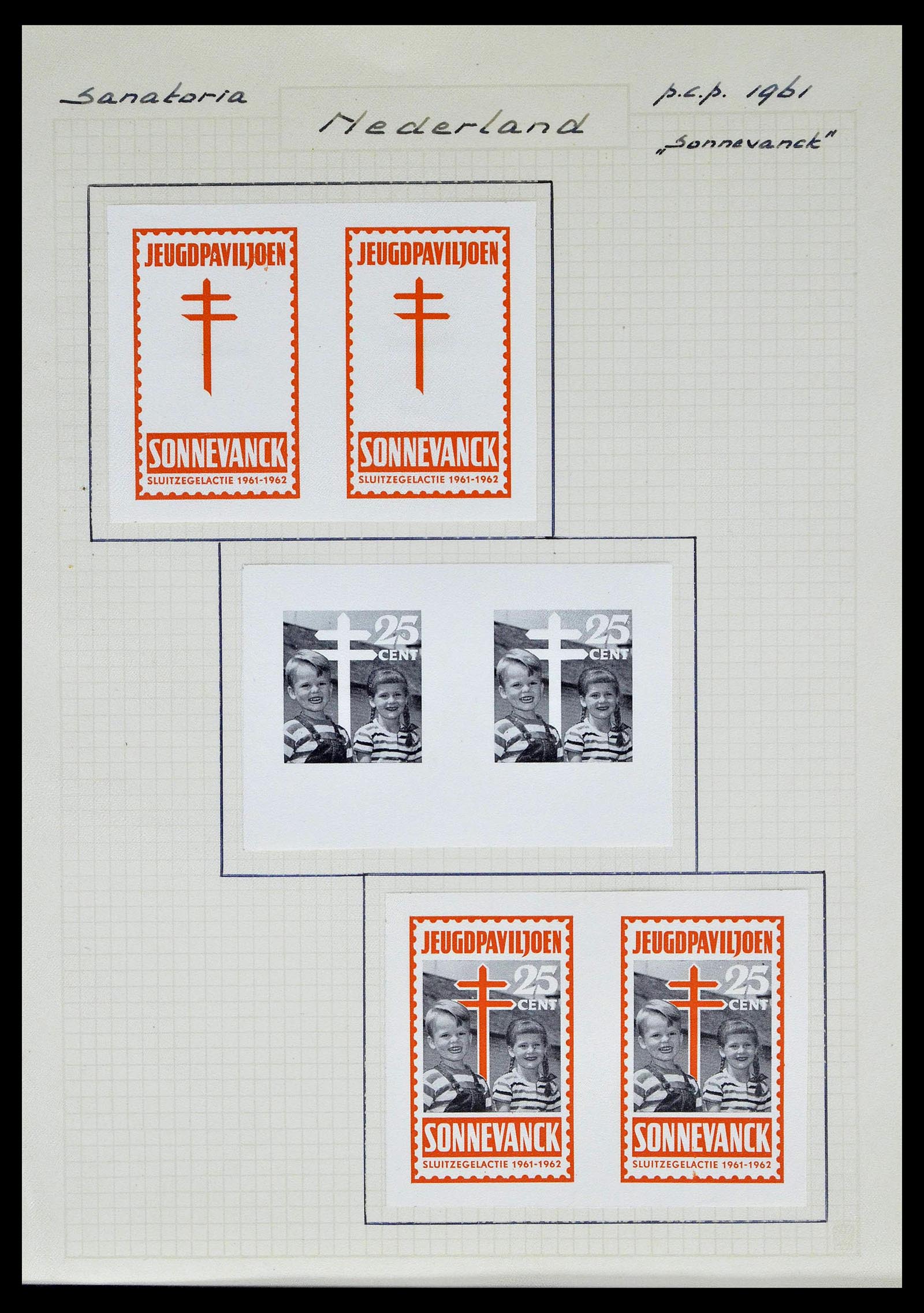 38786 0034 - Stamp collection 38786 Netherlands tuberculosis 1906-2006.