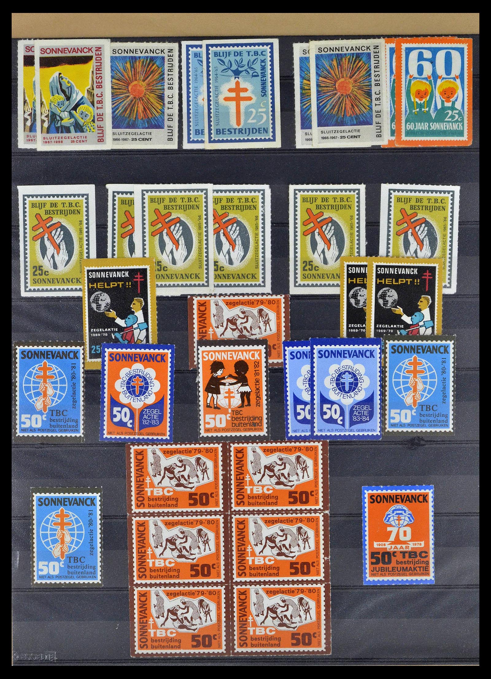 38786 0036 - Stamp collection 38786 Netherlands tuberculosis 1906-2006.