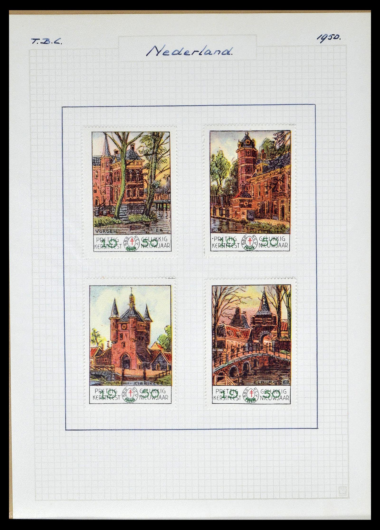 38786 0048 - Postzegelverzameling 38786 Nederland tuberculose 1906-2006.