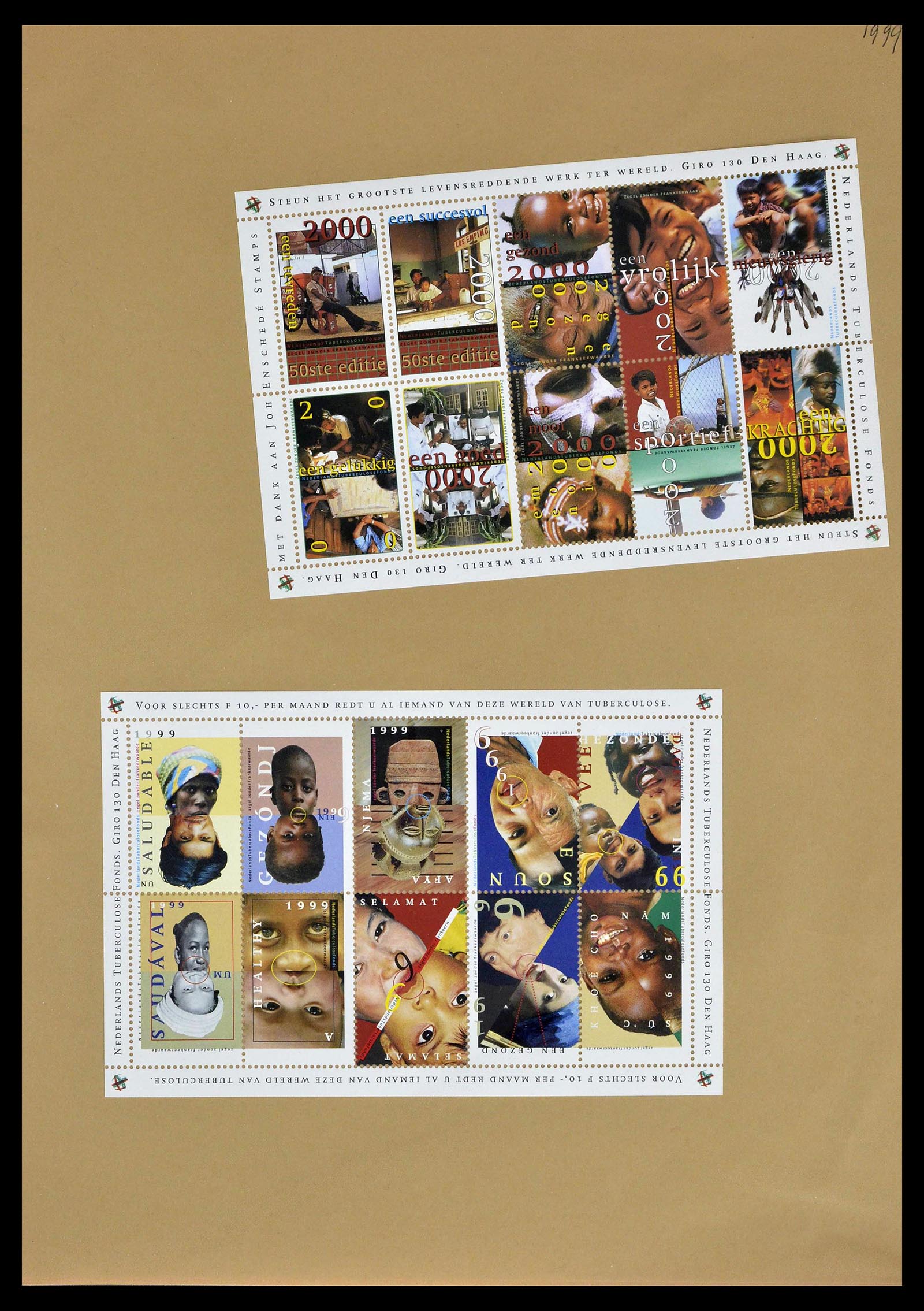 38786 0268 - Stamp collection 38786 Netherlands tuberculosis 1906-2006.
