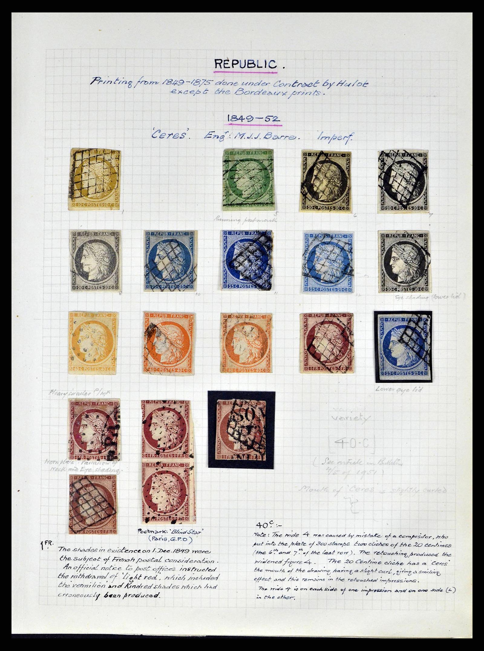 38790 0001 - Stamp collection 38790 France supercollection 1849-1954.