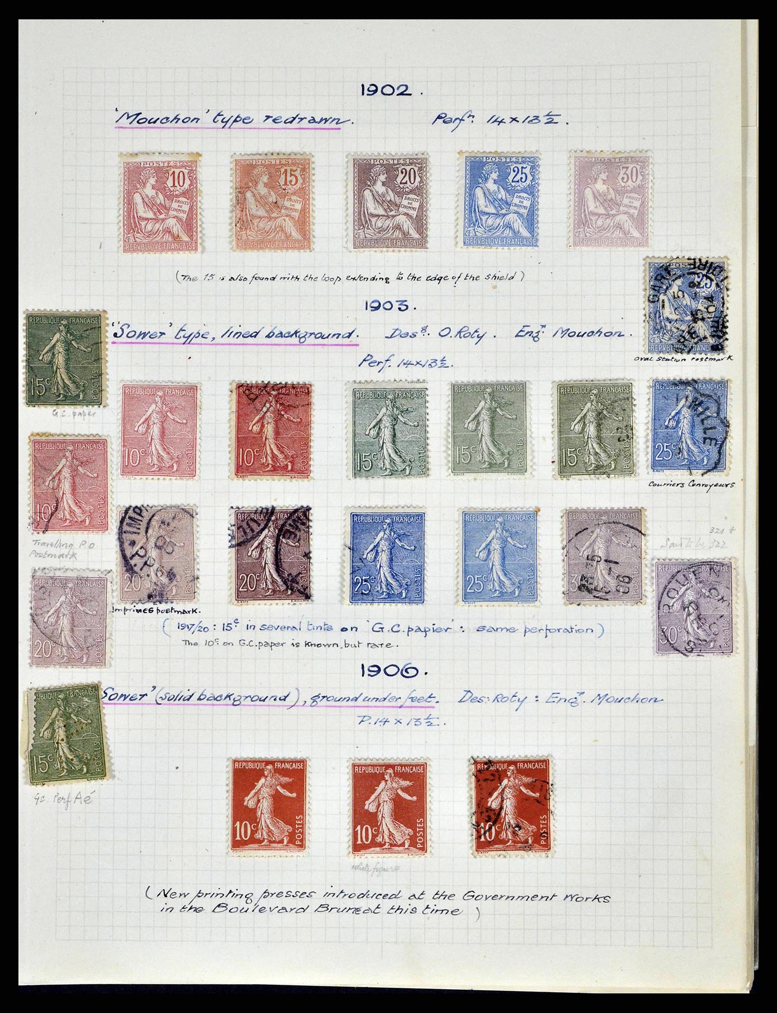 38790 0044 - Stamp collection 38790 France supercollection 1849-1954.