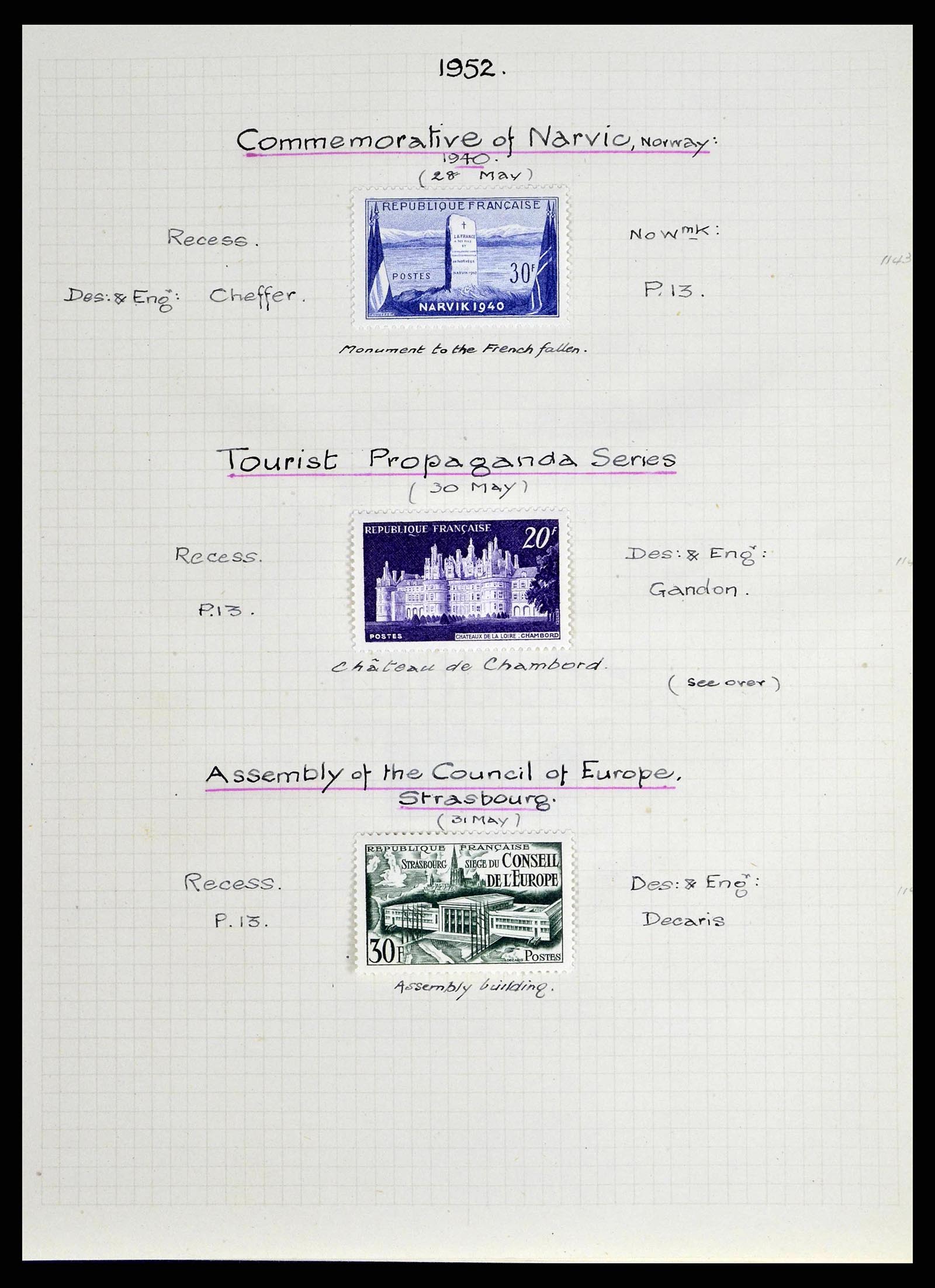 38790 0222 - Stamp collection 38790 France supercollection 1849-1954.