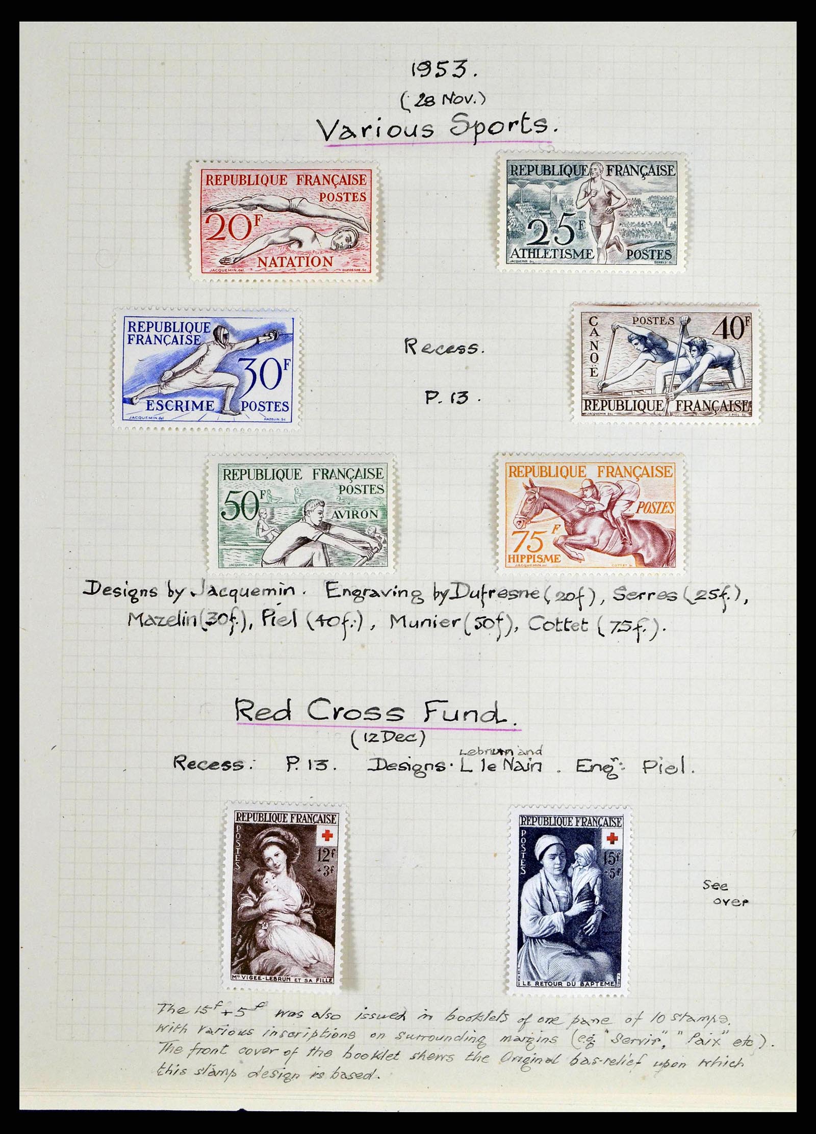 38790 0229 - Stamp collection 38790 France supercollection 1849-1954.
