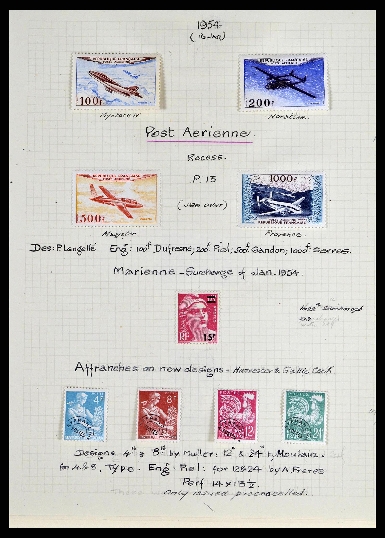 38790 0230 - Stamp collection 38790 France supercollection 1849-1954.