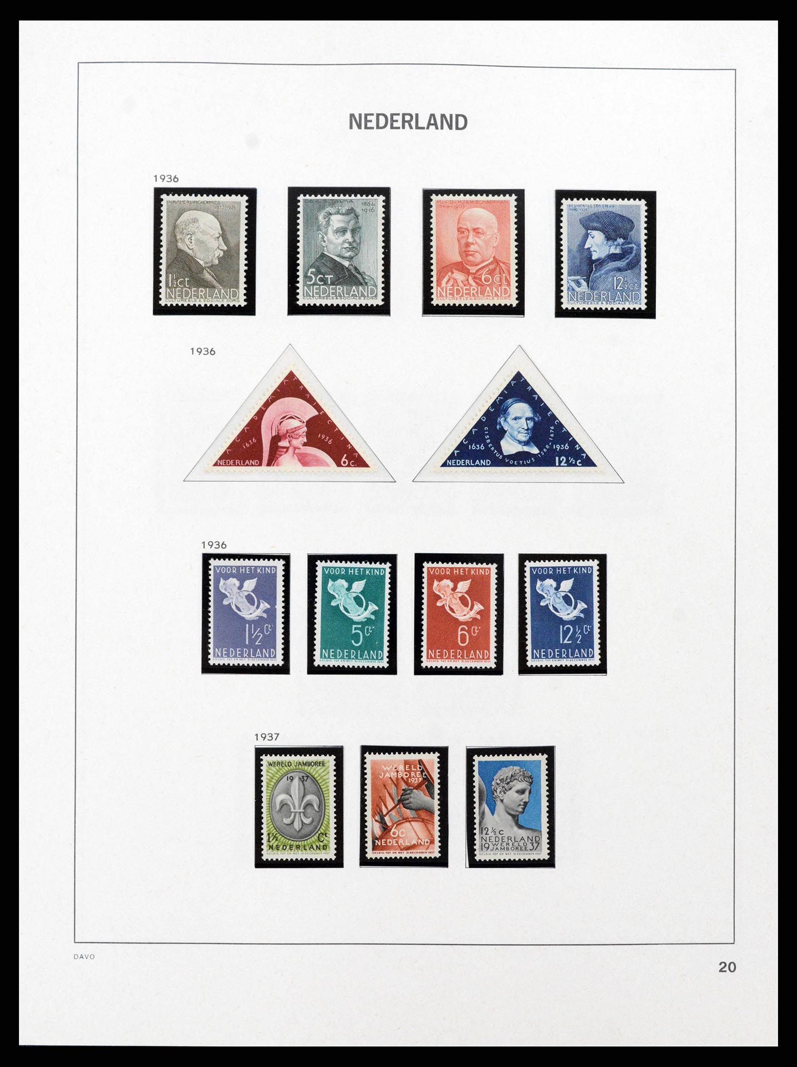 38794 0002 - Postzegelverzameling 38794 Nederland 1936-1994.