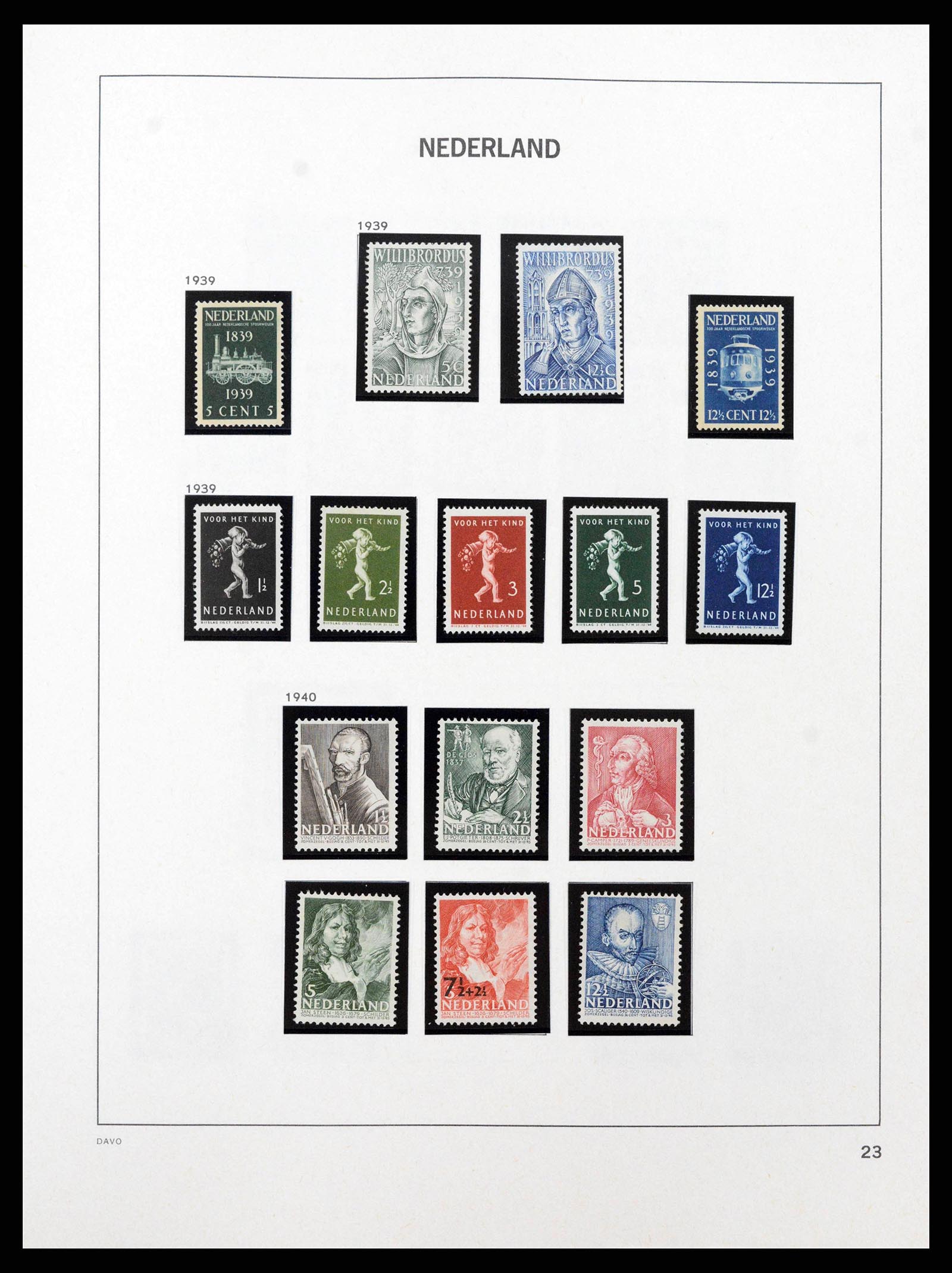 38794 0005 - Postzegelverzameling 38794 Nederland 1936-1994.