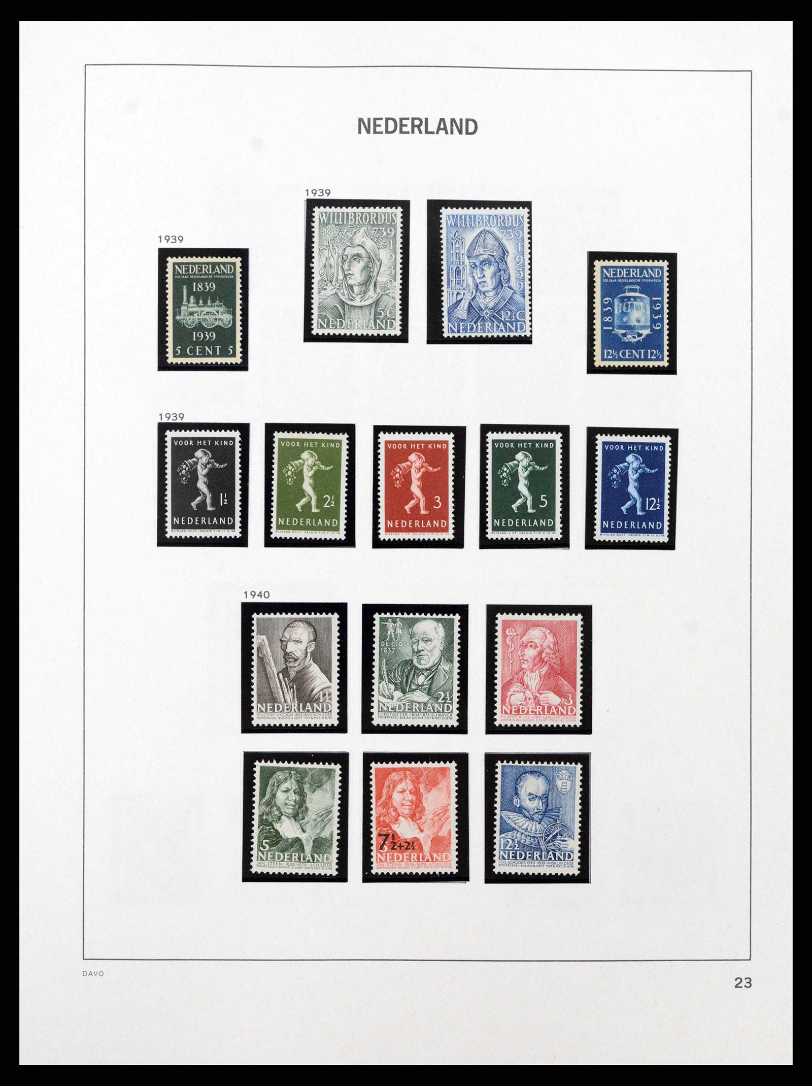 38794 0005 - Postzegelverzameling 38794 Nederland 1936-1994.