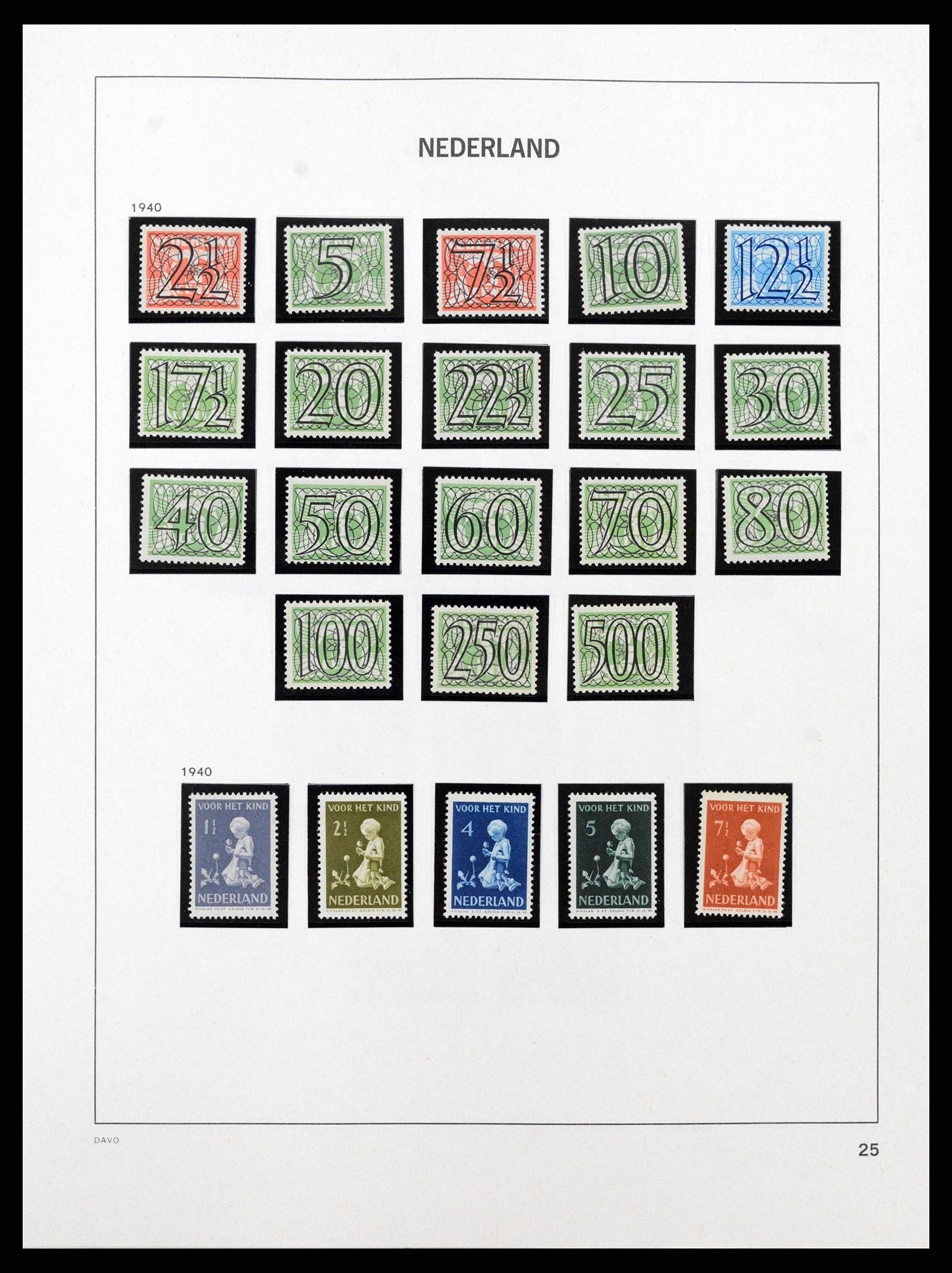 38794 0007 - Postzegelverzameling 38794 Nederland 1936-1994.