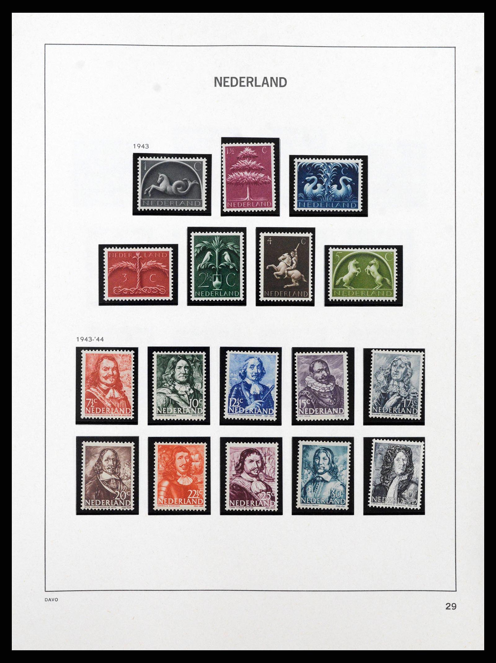38794 0010 - Postzegelverzameling 38794 Nederland 1936-1994.