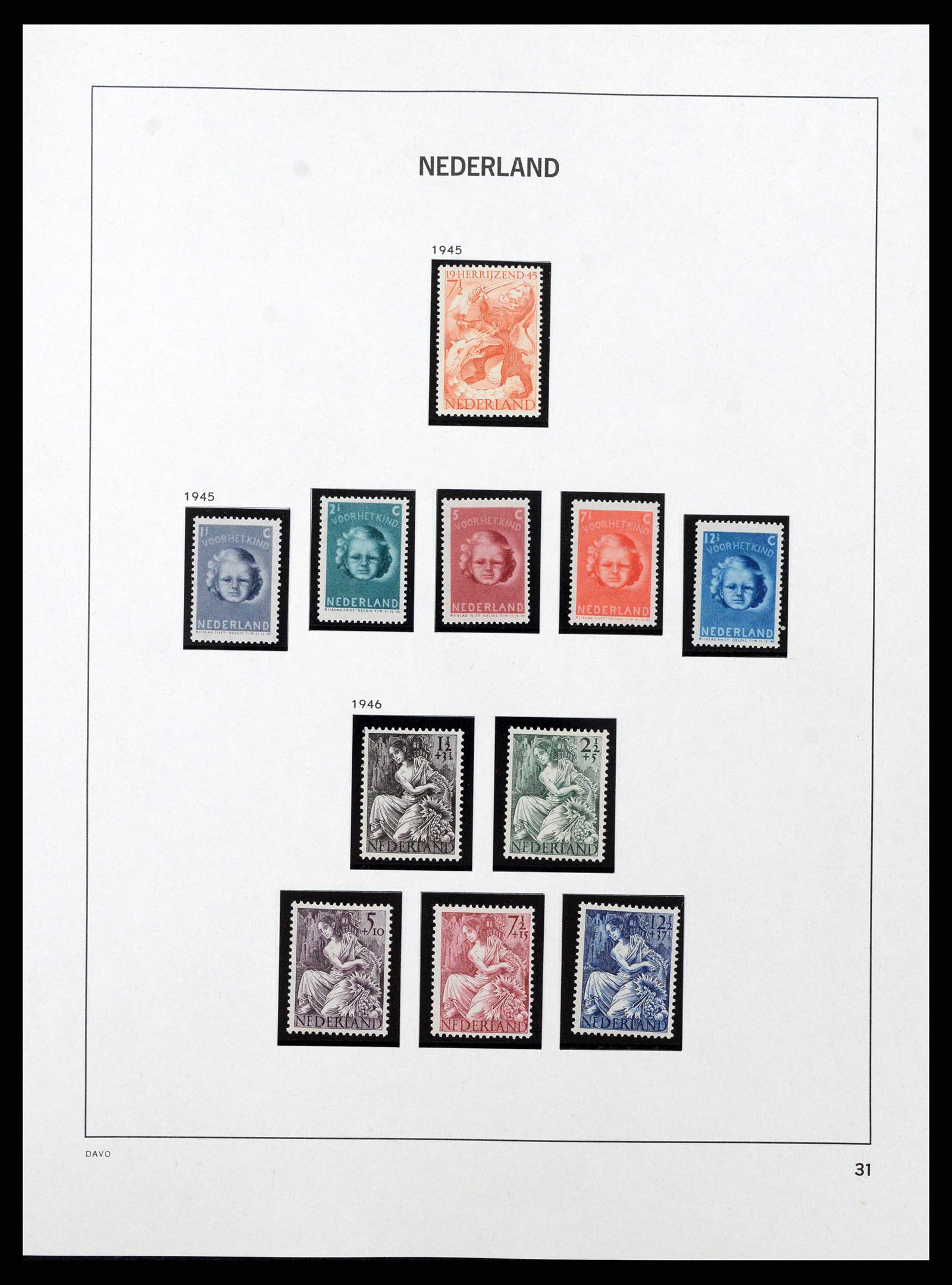 38794 0012 - Postzegelverzameling 38794 Nederland 1936-1994.