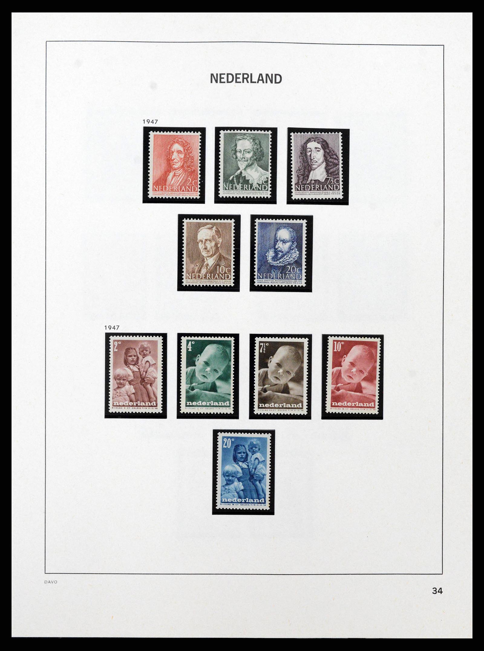38794 0015 - Postzegelverzameling 38794 Nederland 1936-1994.