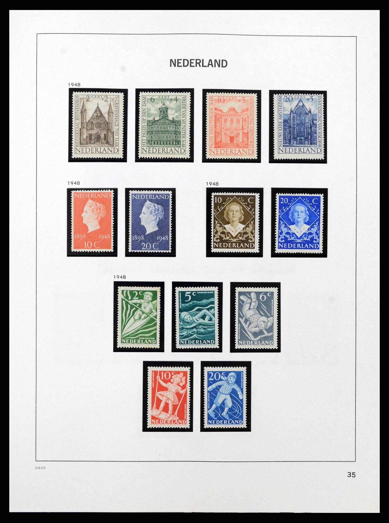 38794 0016 - Postzegelverzameling 38794 Nederland 1936-1994.