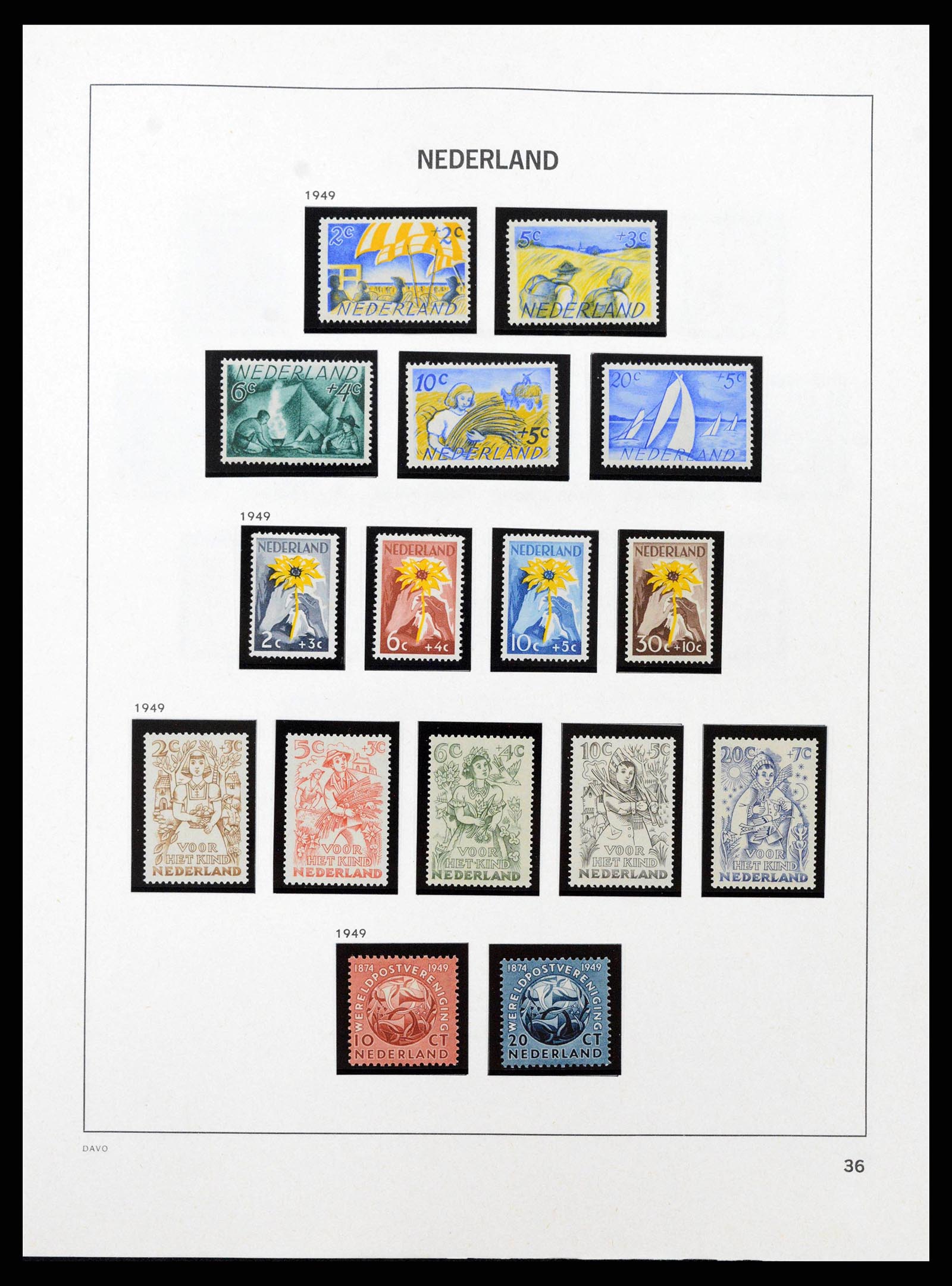 38794 0017 - Postzegelverzameling 38794 Nederland 1936-1994.