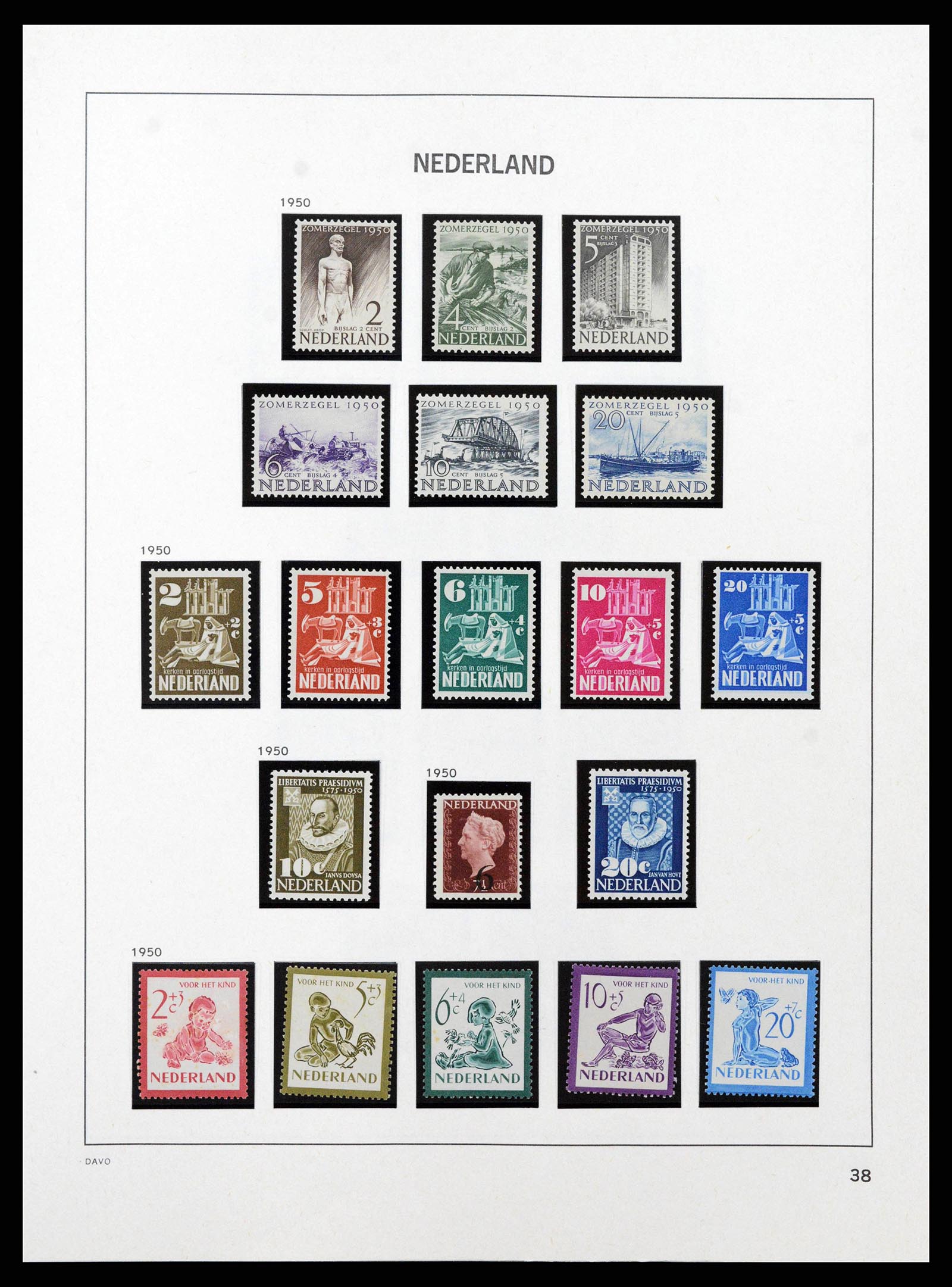 38794 0019 - Postzegelverzameling 38794 Nederland 1936-1994.