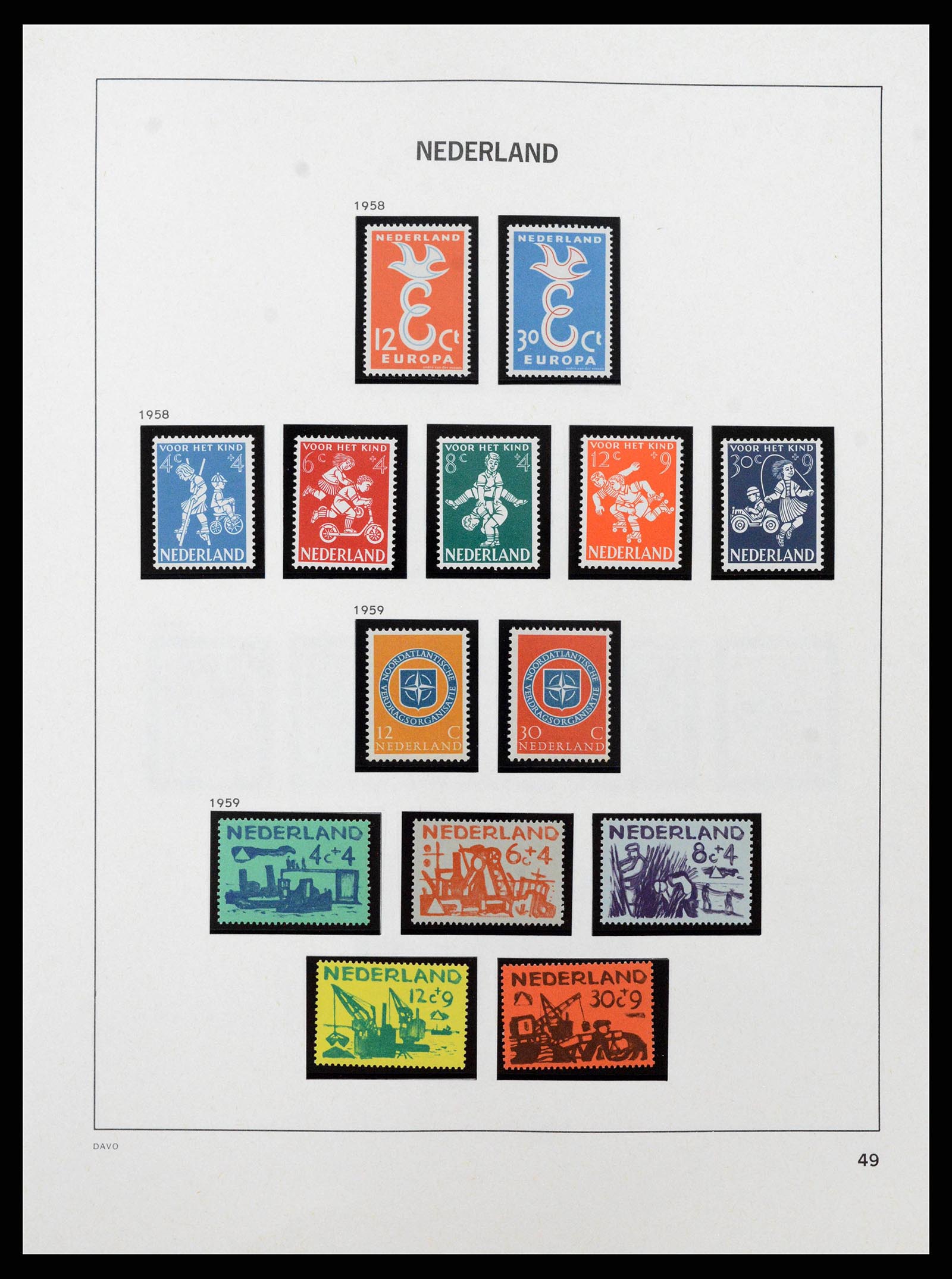 38794 0031 - Postzegelverzameling 38794 Nederland 1936-1994.