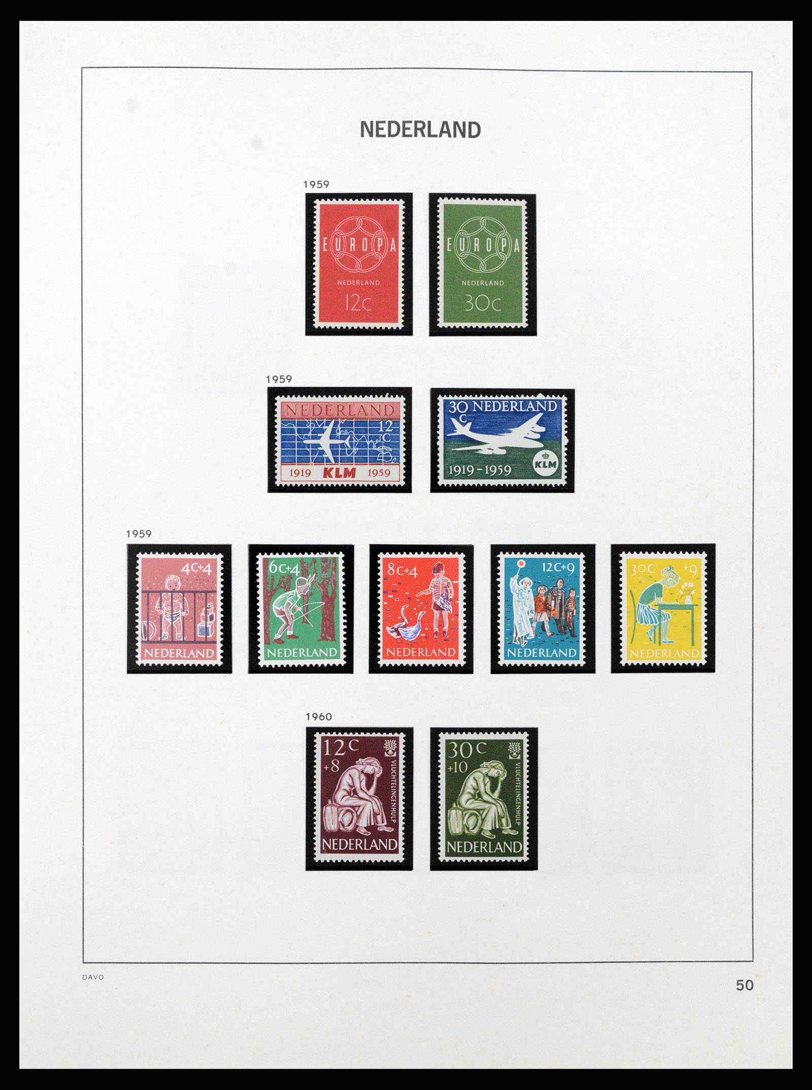 38794 0032 - Postzegelverzameling 38794 Nederland 1936-1994.