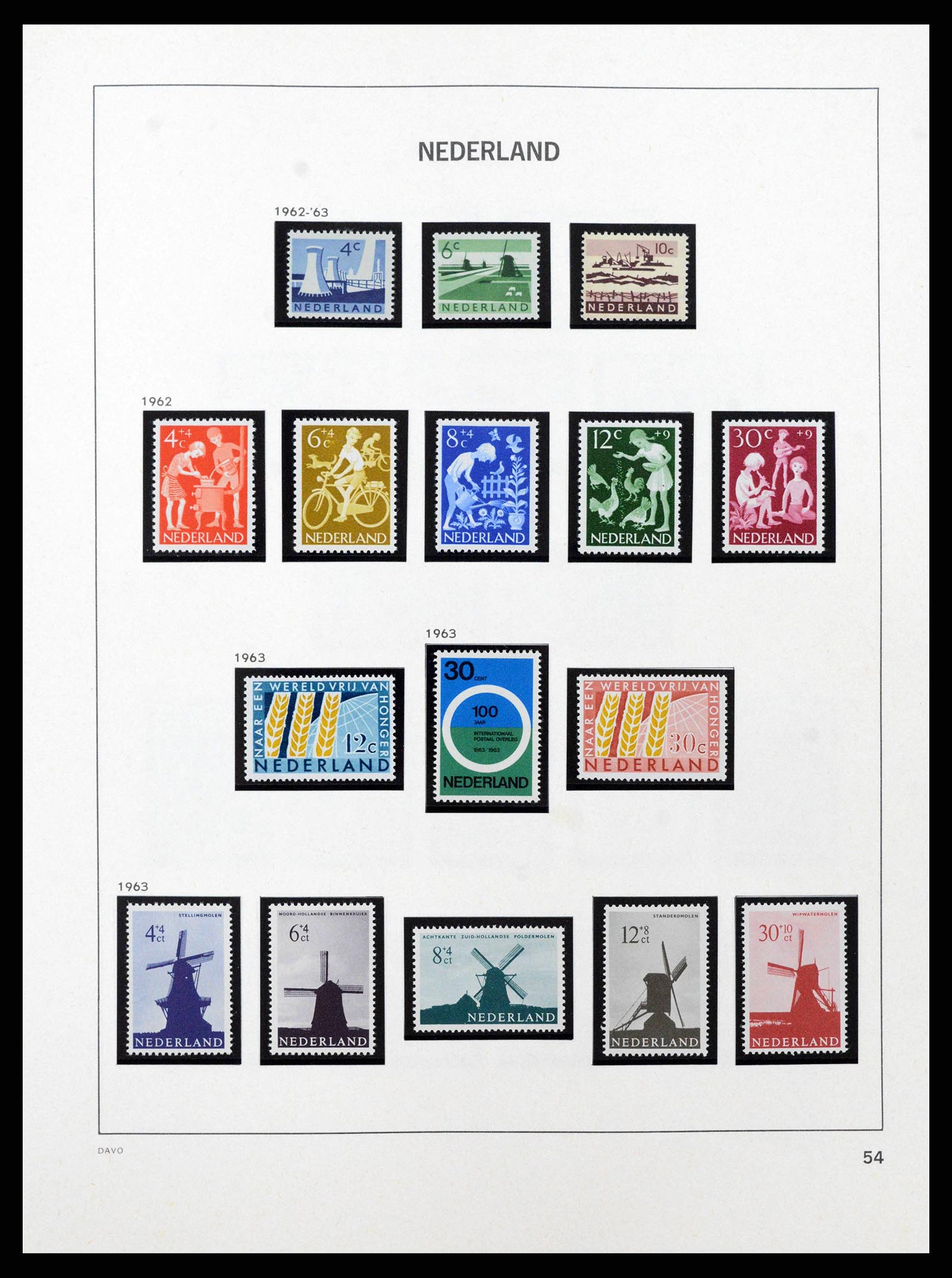 38794 0036 - Postzegelverzameling 38794 Nederland 1936-1994.