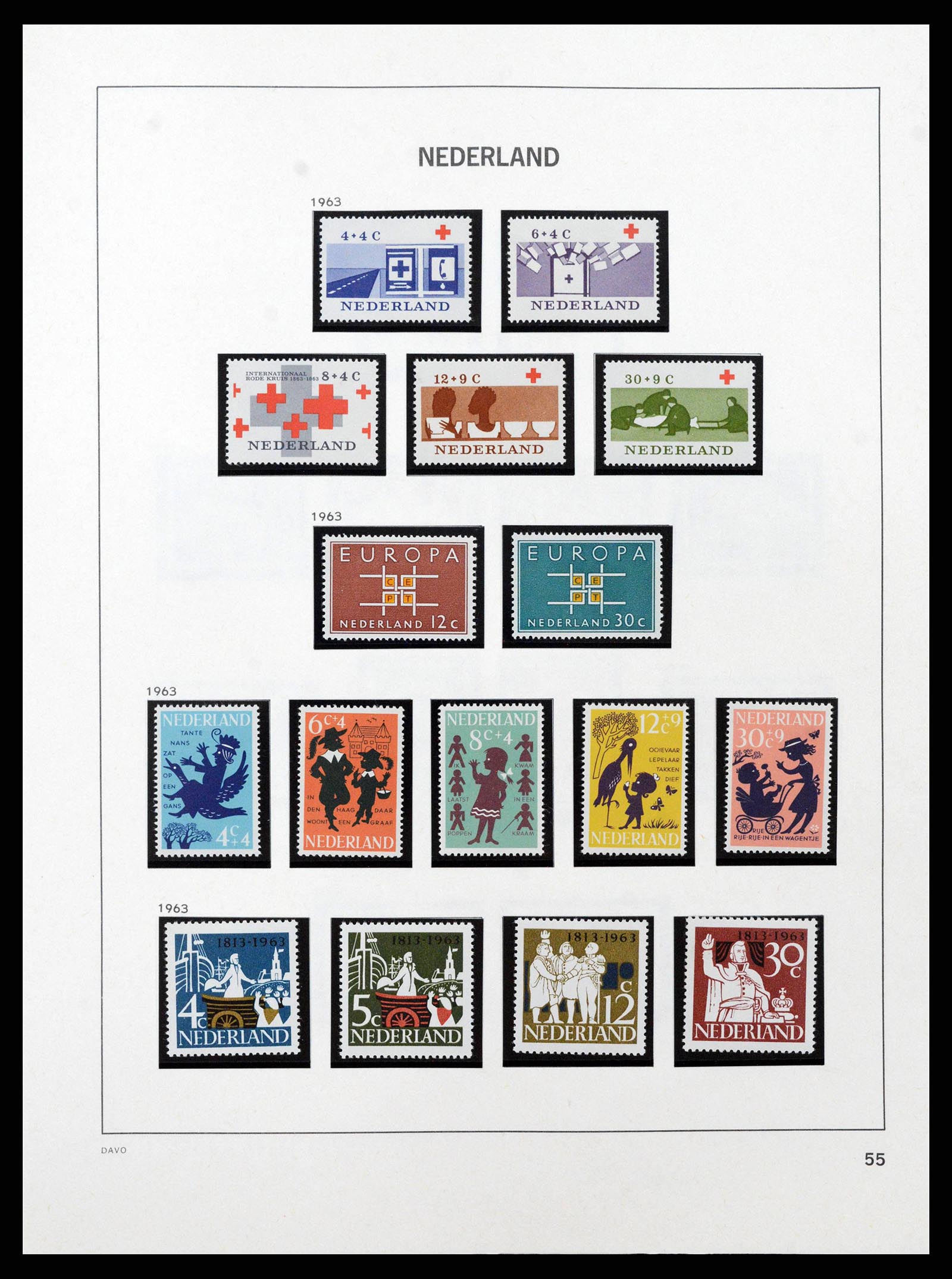 38794 0037 - Postzegelverzameling 38794 Nederland 1936-1994.