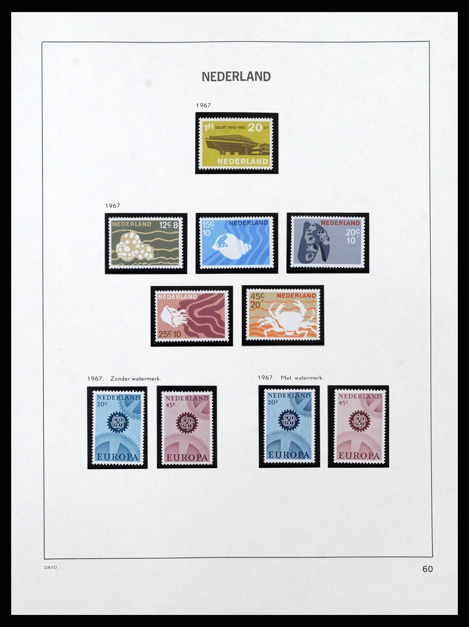 38794 0042 - Postzegelverzameling 38794 Nederland 1936-1994.