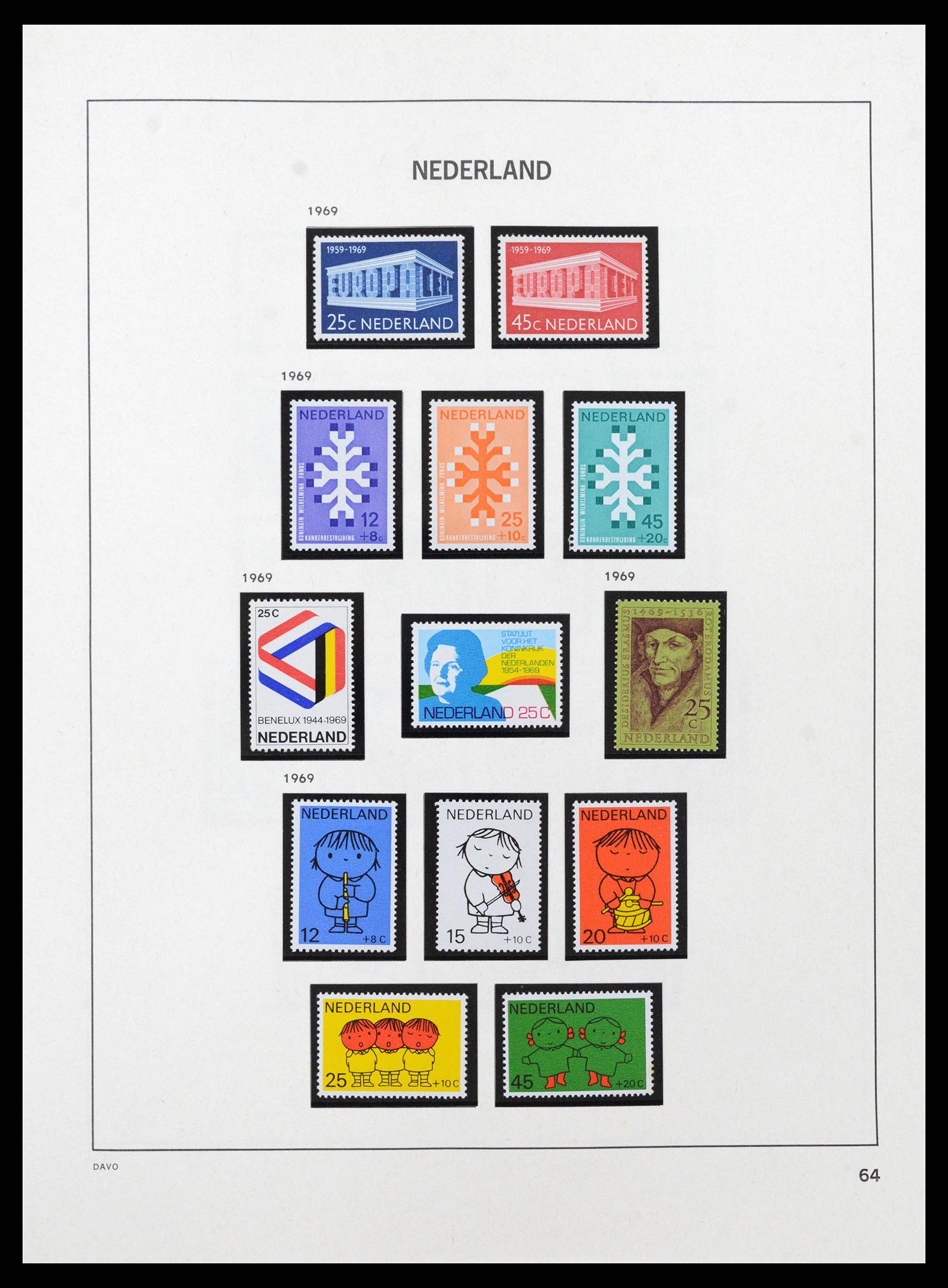 38794 0046 - Postzegelverzameling 38794 Nederland 1936-1994.
