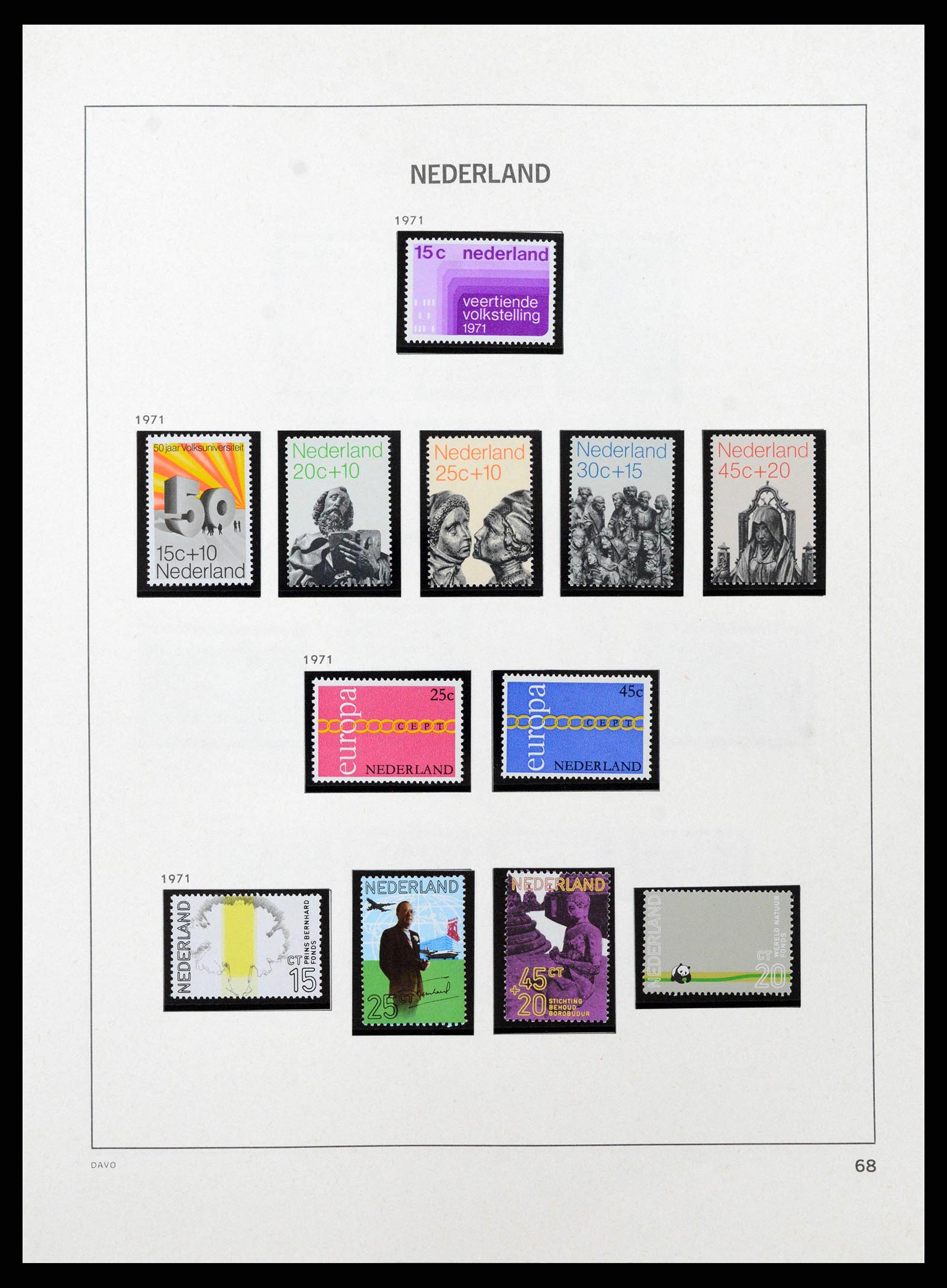 38794 0051 - Postzegelverzameling 38794 Nederland 1936-1994.
