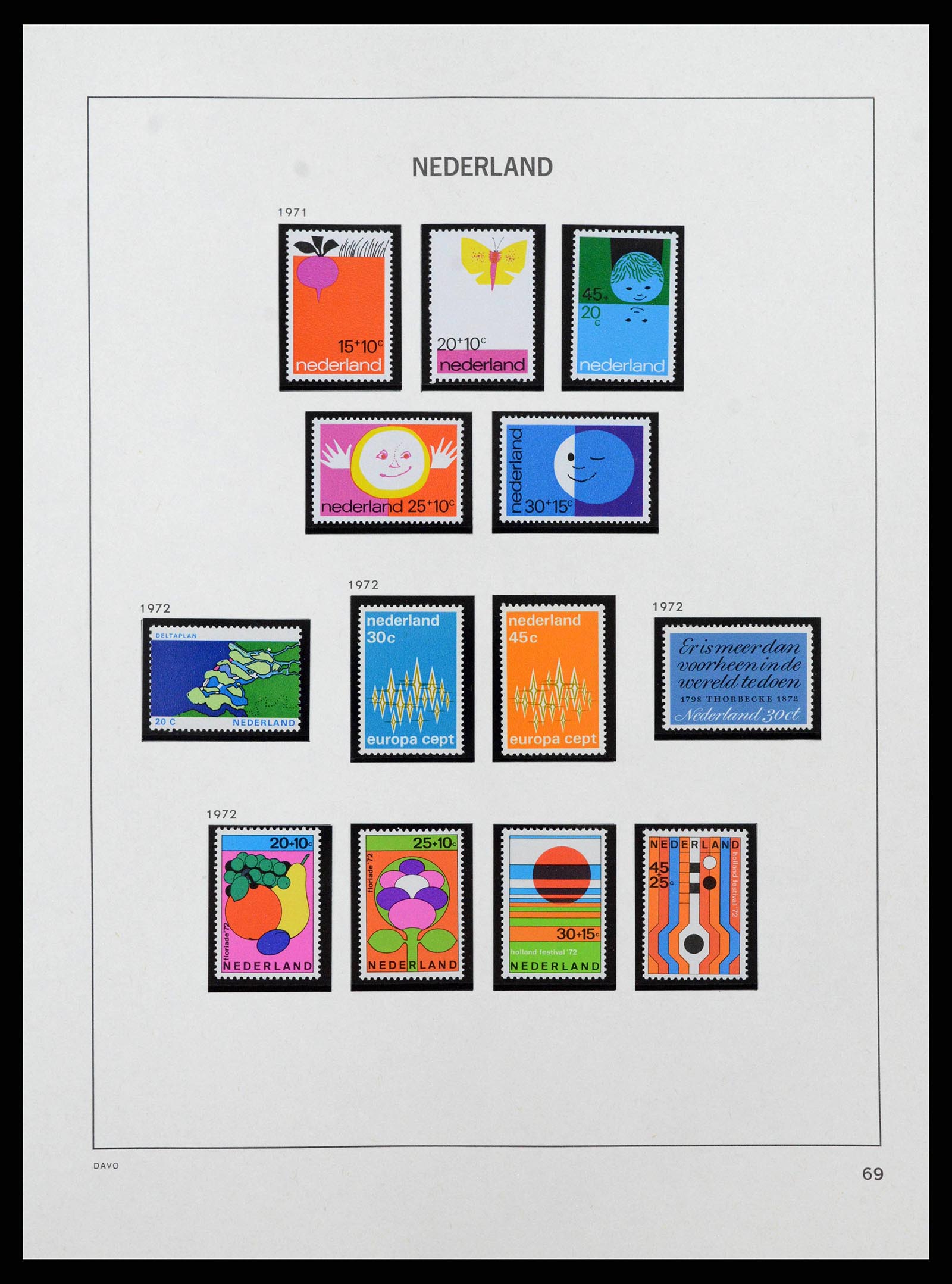 38794 0052 - Postzegelverzameling 38794 Nederland 1936-1994.