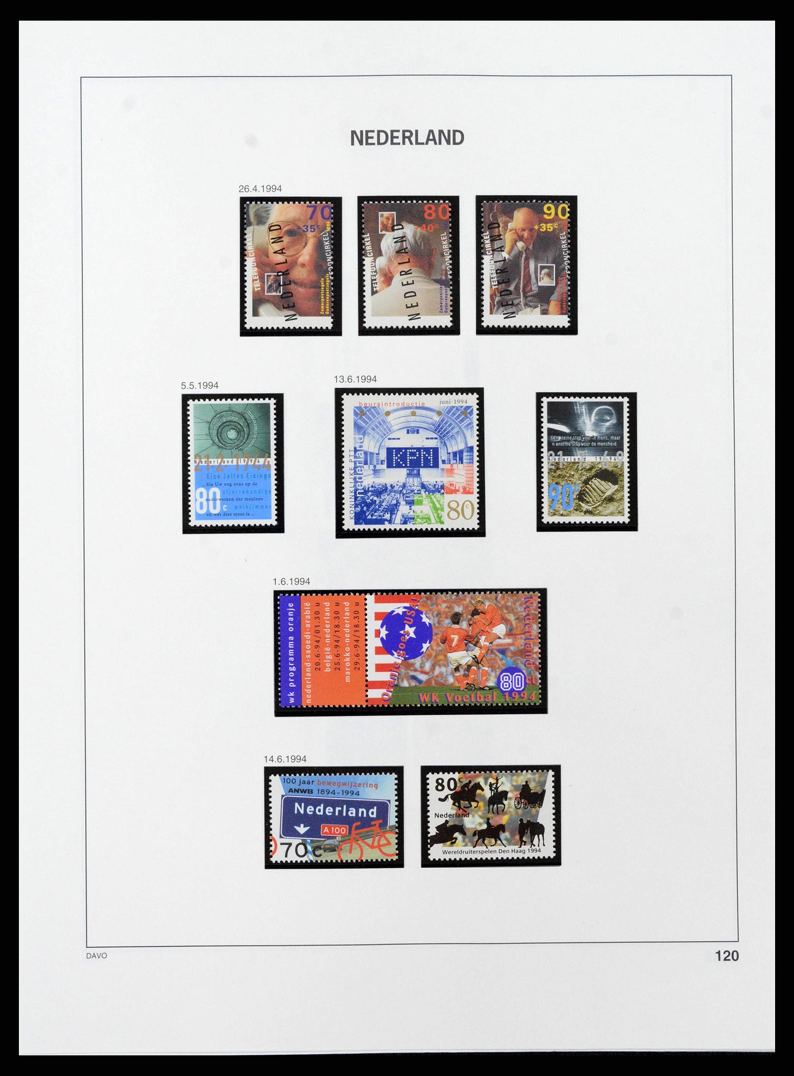 38794 0121 - Postzegelverzameling 38794 Nederland 1936-1994.