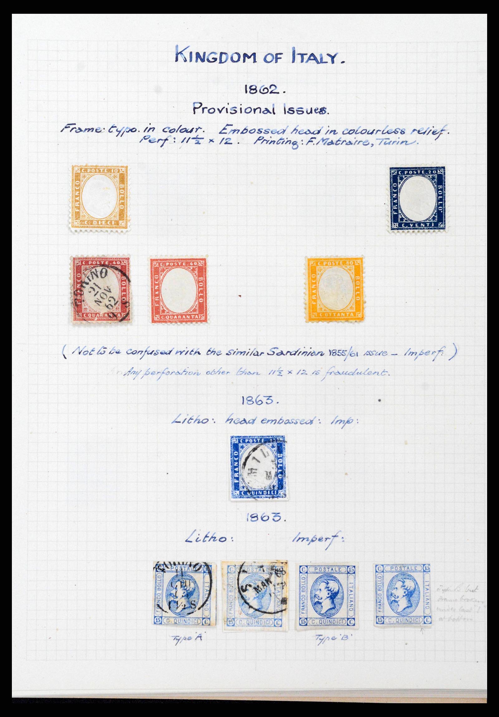38795 0017 - Stamp collection 38795 Italy supercollection 1851-1947.