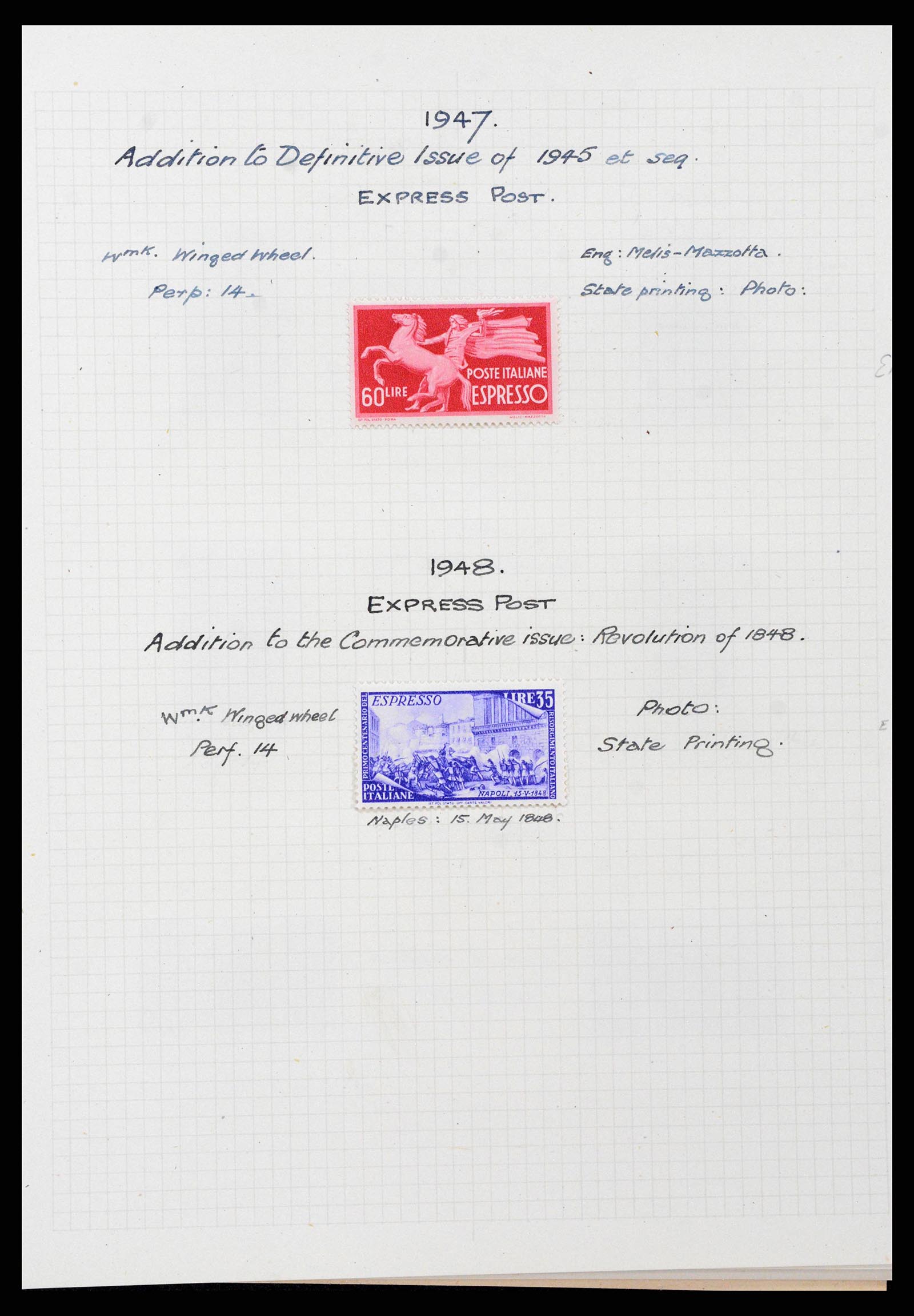 38795 0035 - Postzegelverzameling 38795 Italië supercollectie 1851-1947.