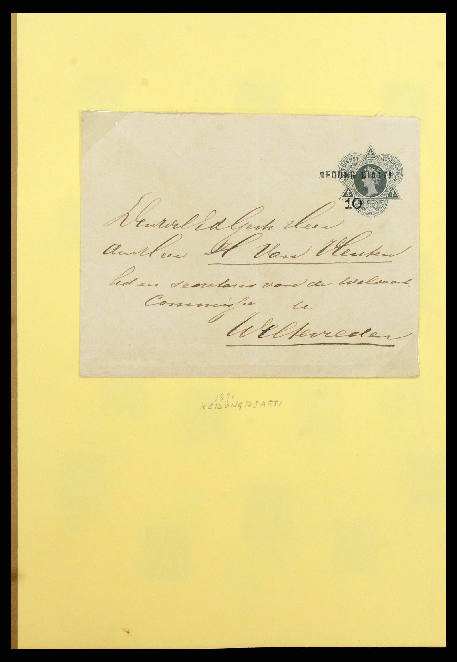 38797 0002 - Postzegelverzameling 38797 Nederlands Indië langstempels 1870-1930.