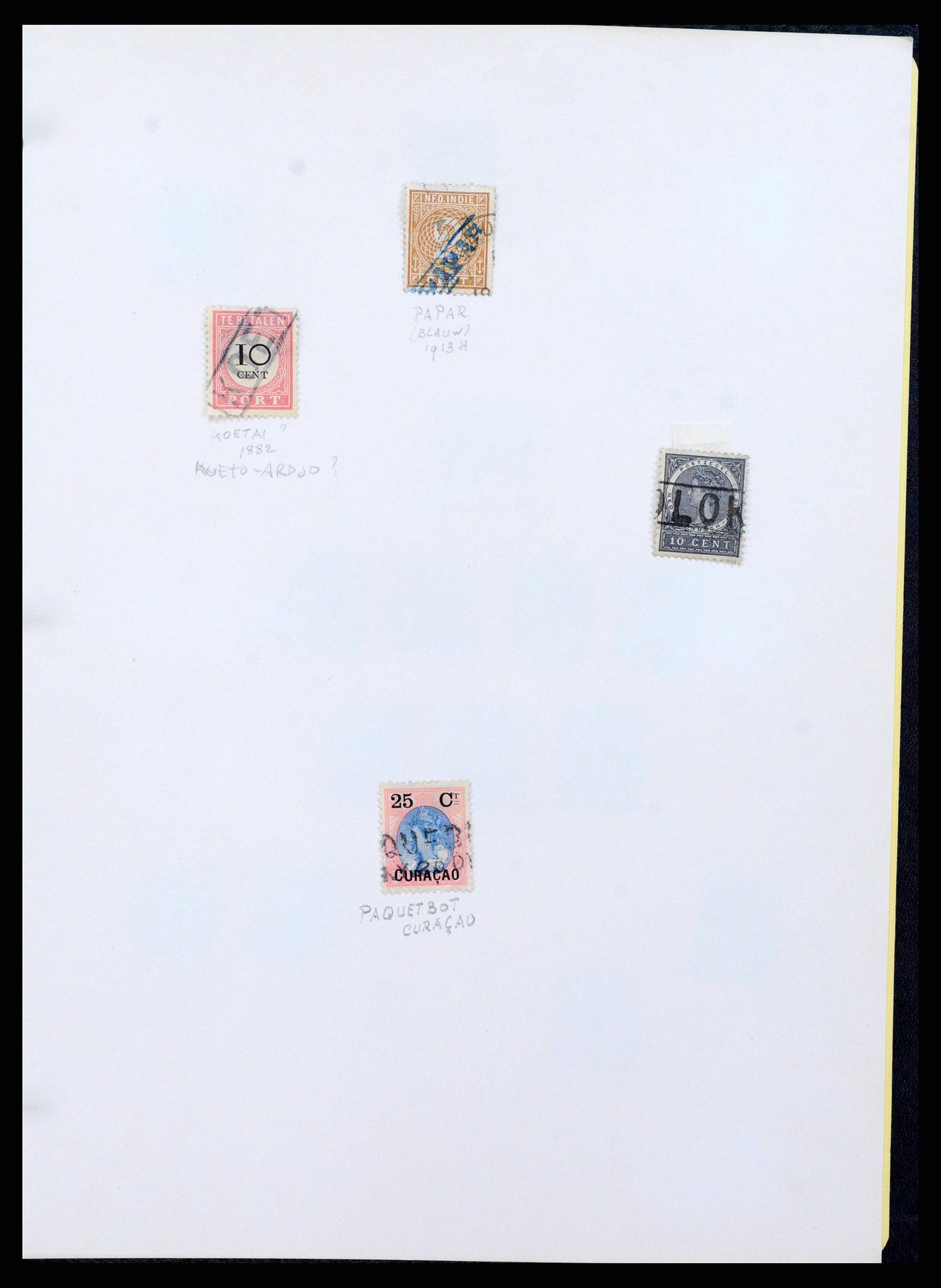 38797 0013 - Postzegelverzameling 38797 Nederlands Indië langstempels 1870-1930.