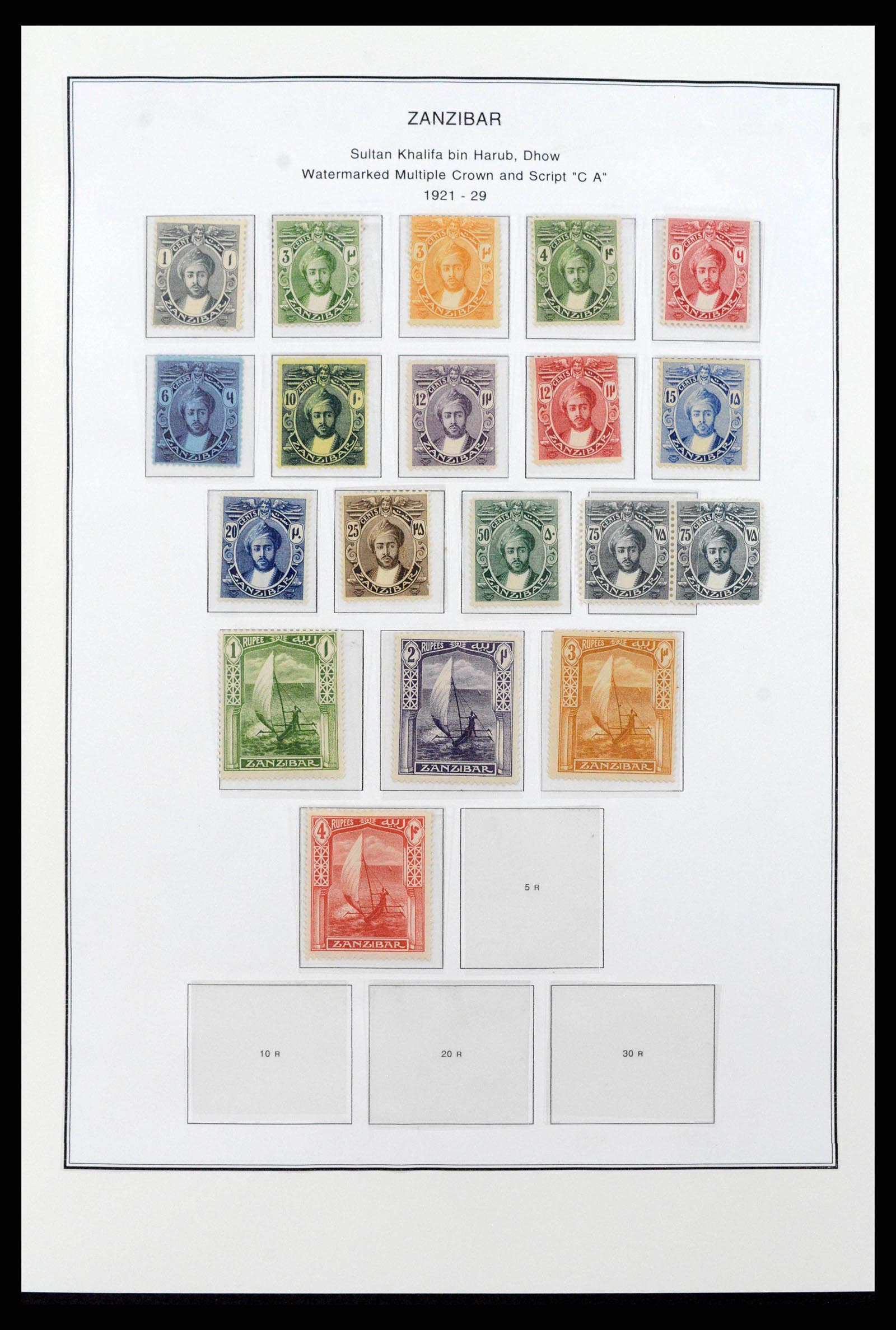 38804 0010 - Stamp collection 38804 Zanzibar 1895-1967.