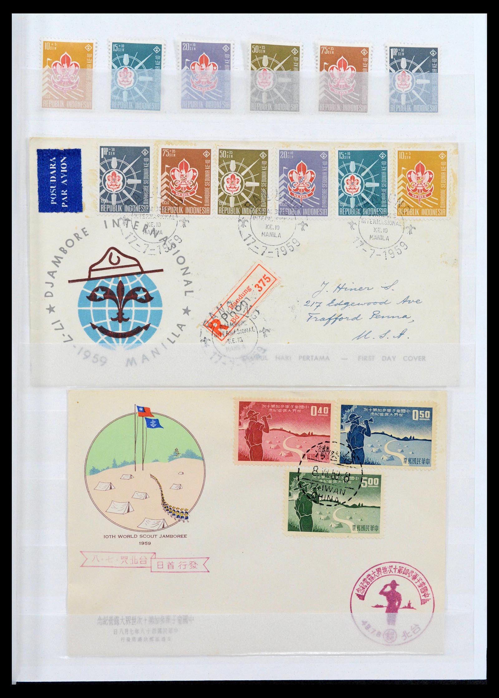 38806 0009 - Postzegelverzameling 38806 Motief scouting 1925-2007.